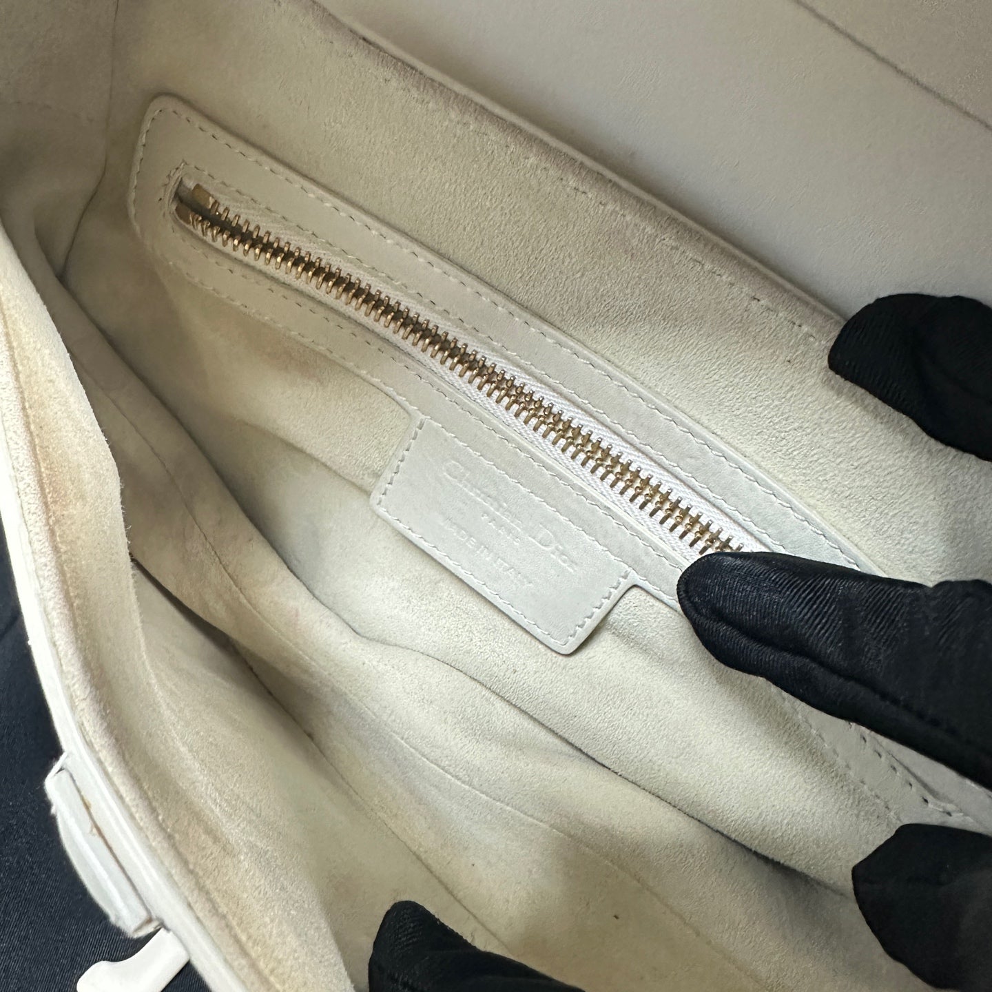 Dior - Saddle Bag - Leather - White - (medium)