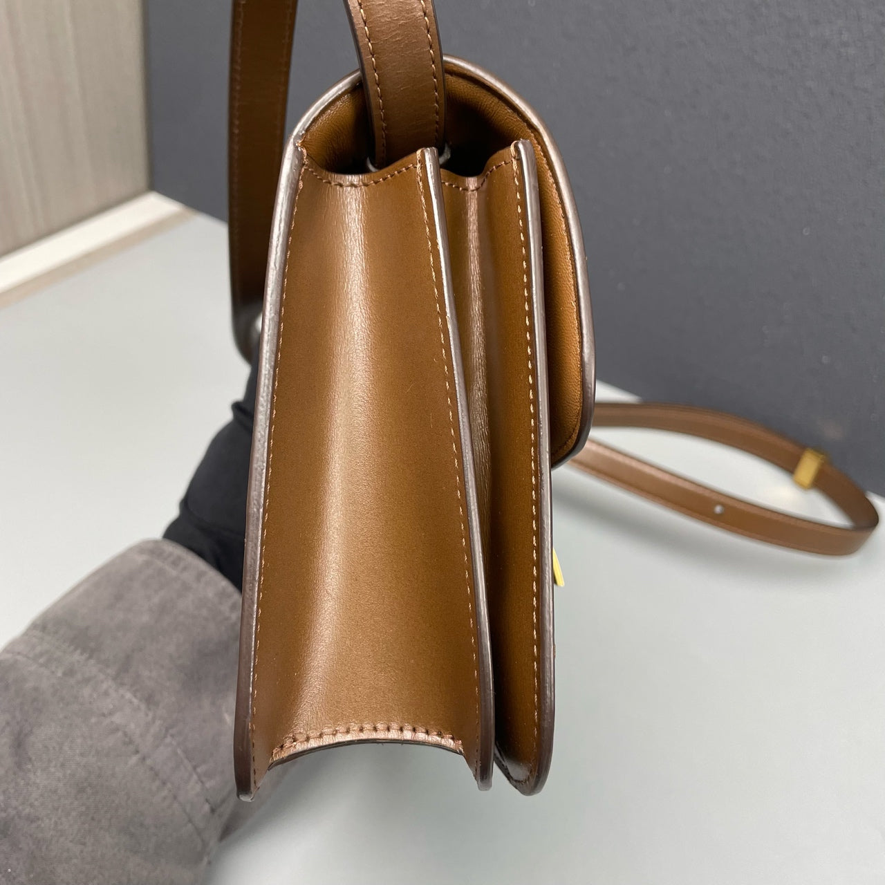 Celine - Classic Box Bag - Leather - Brown - (small)