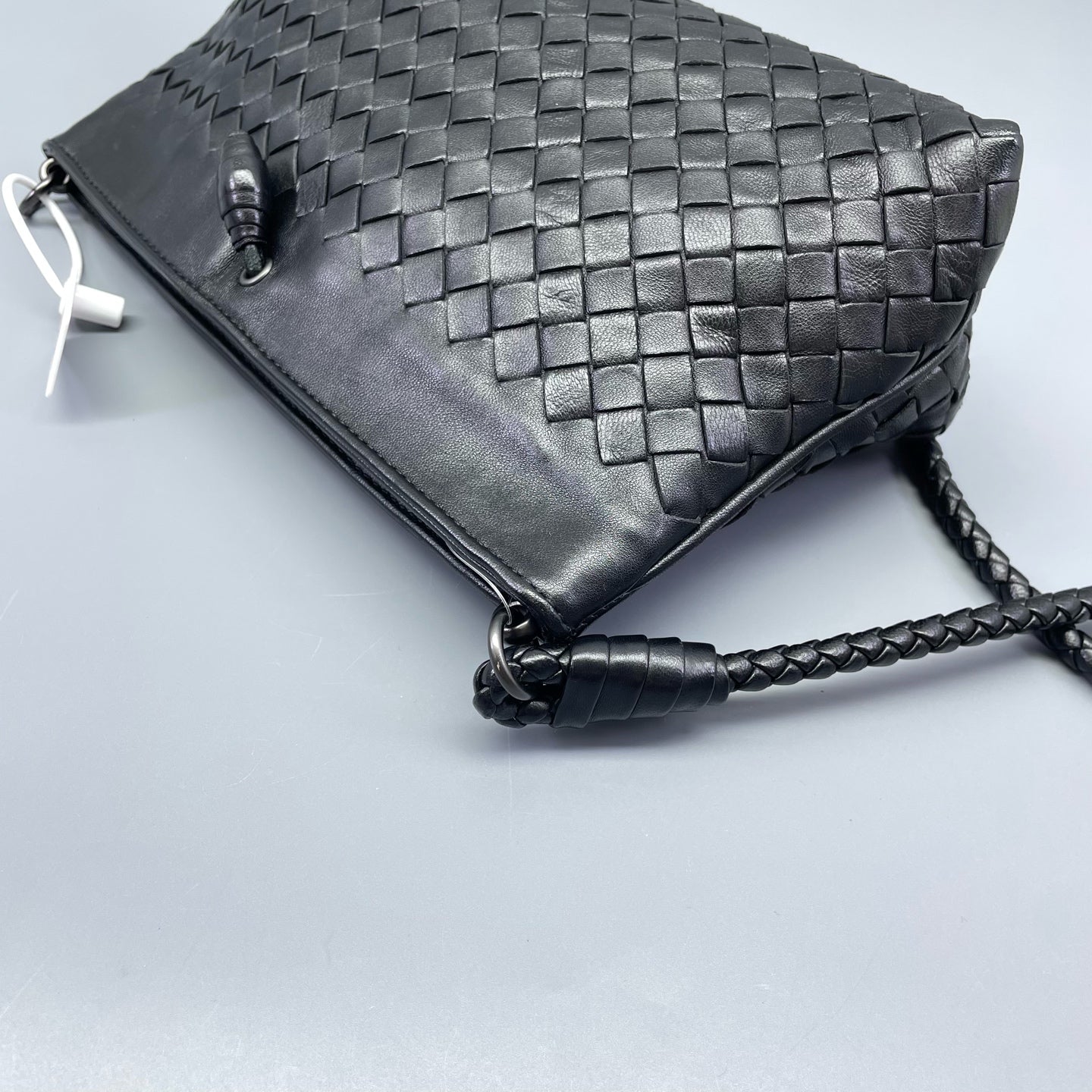 Bottega Veneta - Intrecciato Shoulder Bag - Lambskin leather - Black - (Small)