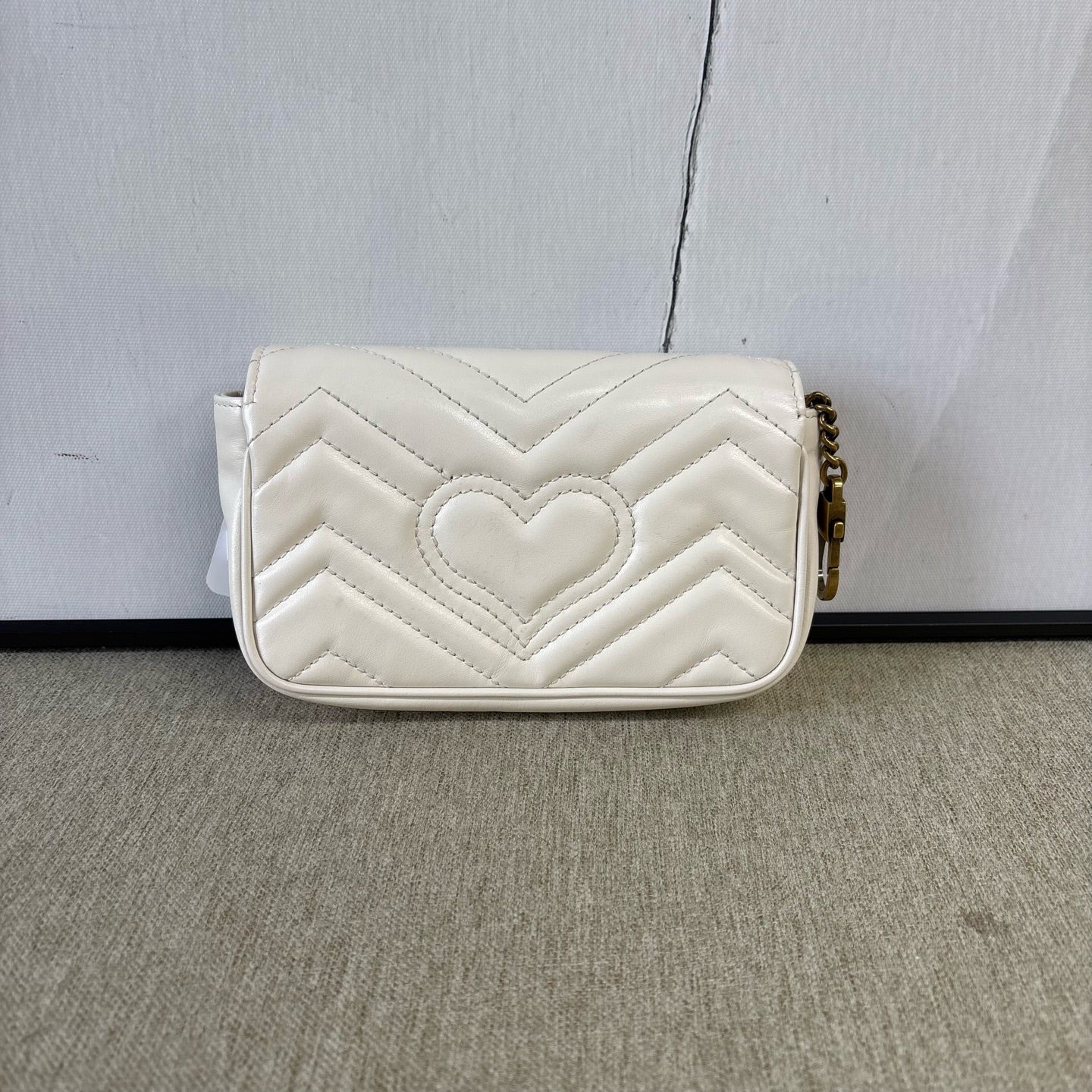 Gucci - Marmont Supermini Chain Bag - Leather - White - (mini)
