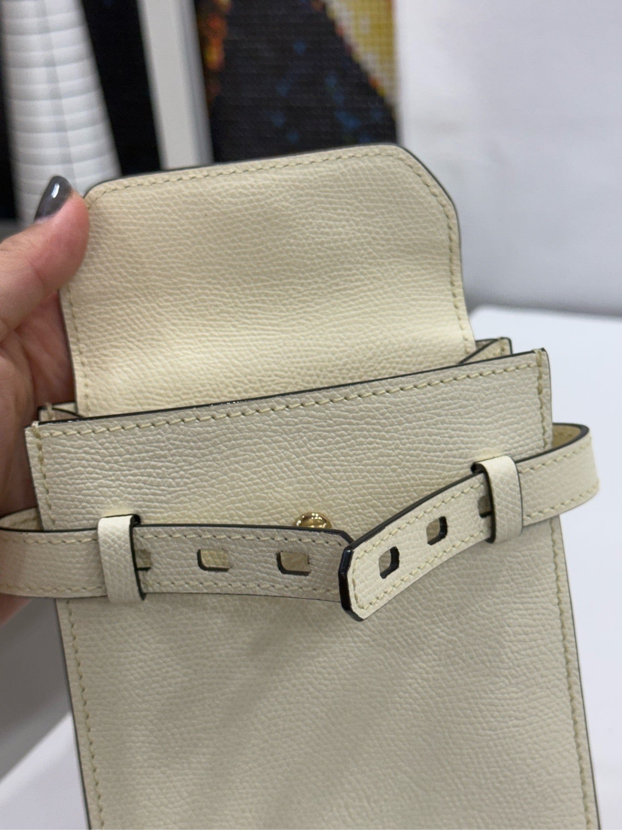 Valextra - B-Tracollina - Leather - White - (mini)