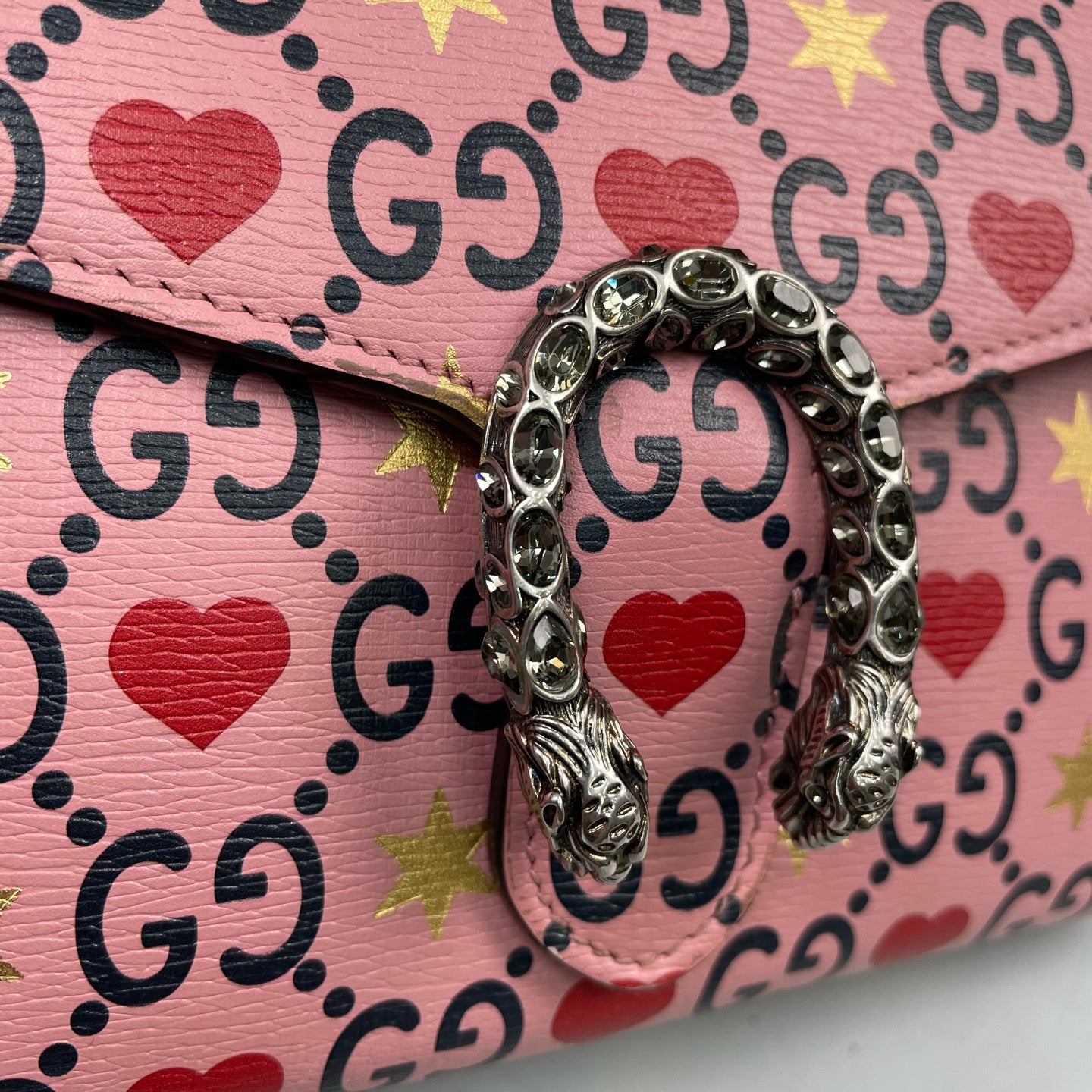 Gucci - Dionysus Valentine's Day Limited Heart WOC - Coated canvas with leather trim - Pink - (mini)