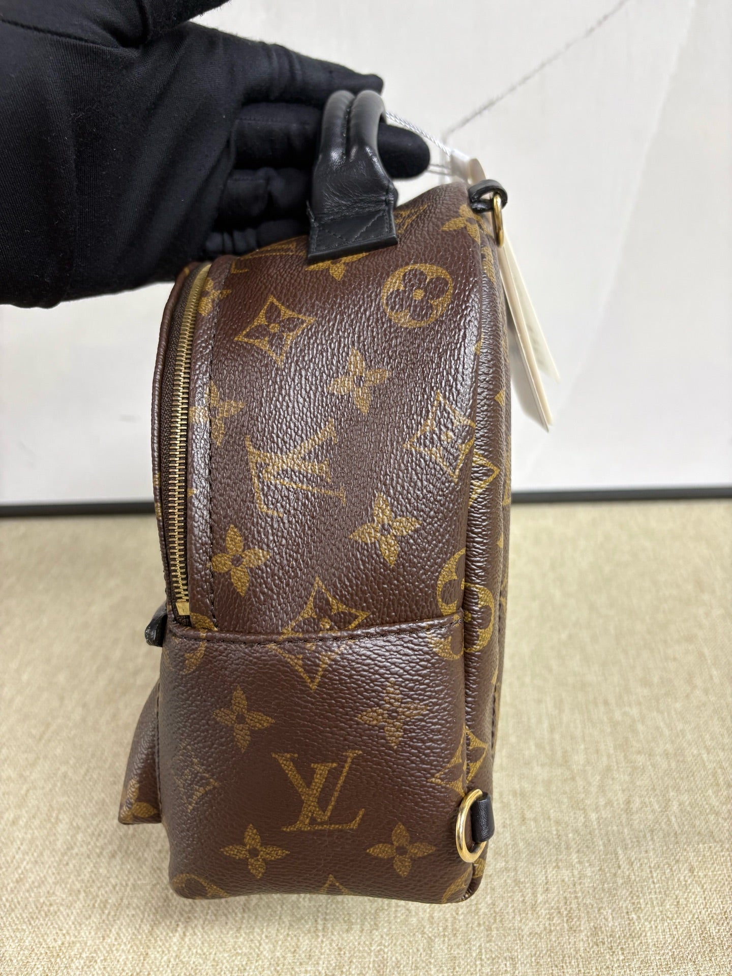 Louis Vuitton - Palm Springs Mini Backpack - Monogram coated canvas with leather trim - Brown - (mini)