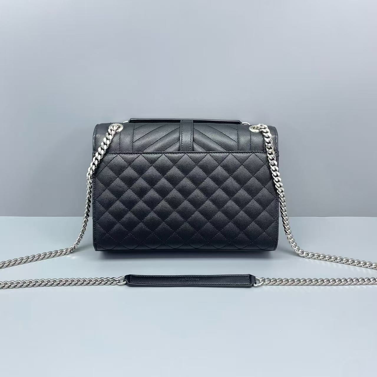 Saint Laurent - Envelope Chain Bag - Leather - Black - (medium)