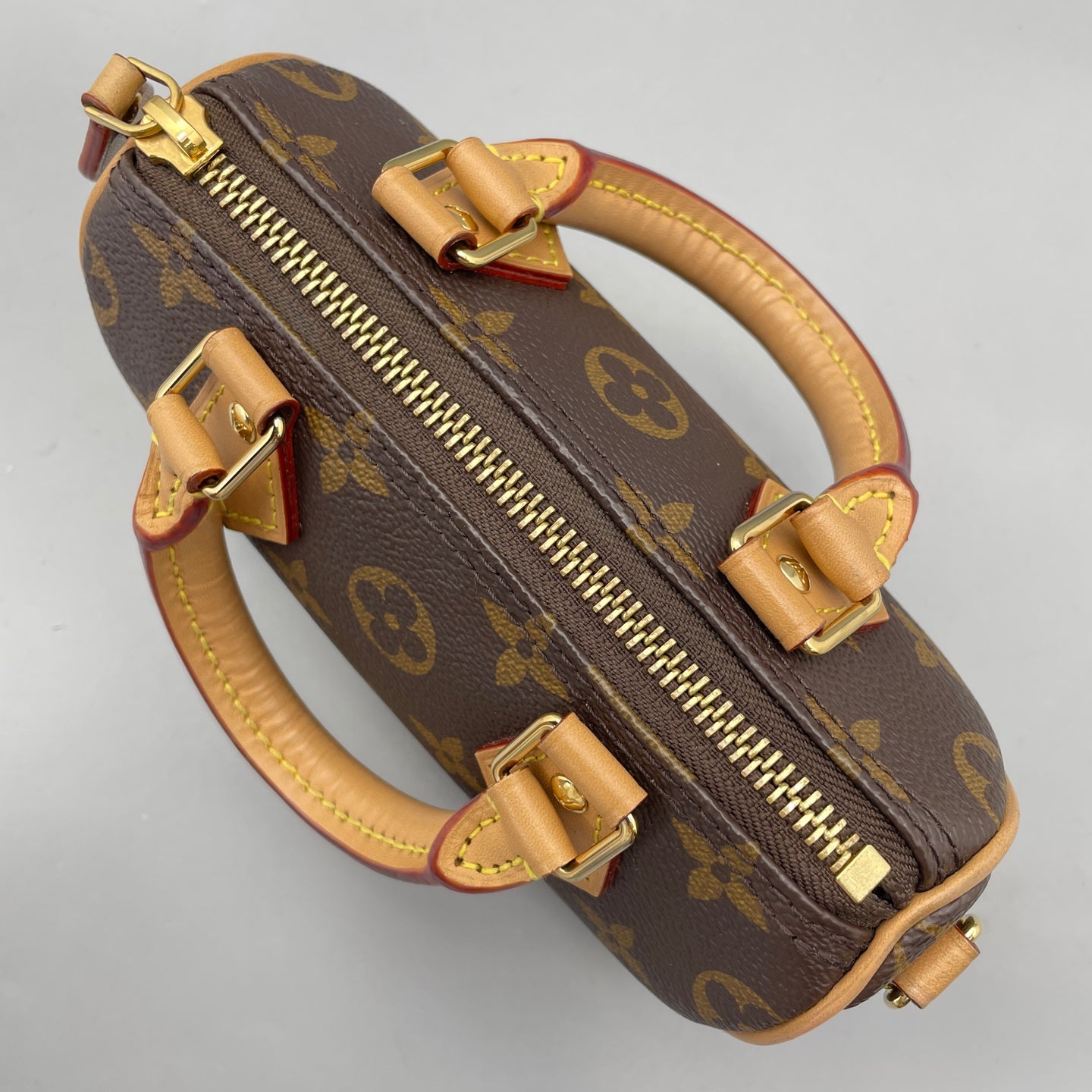 Louis Vuitton - Speedy Nano - Monogram coated canvas with Vachetta leather trim - Brown - (Mini)