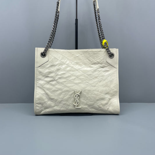 Saint Laurent - Niki Small Tote - Leather - White - (small)