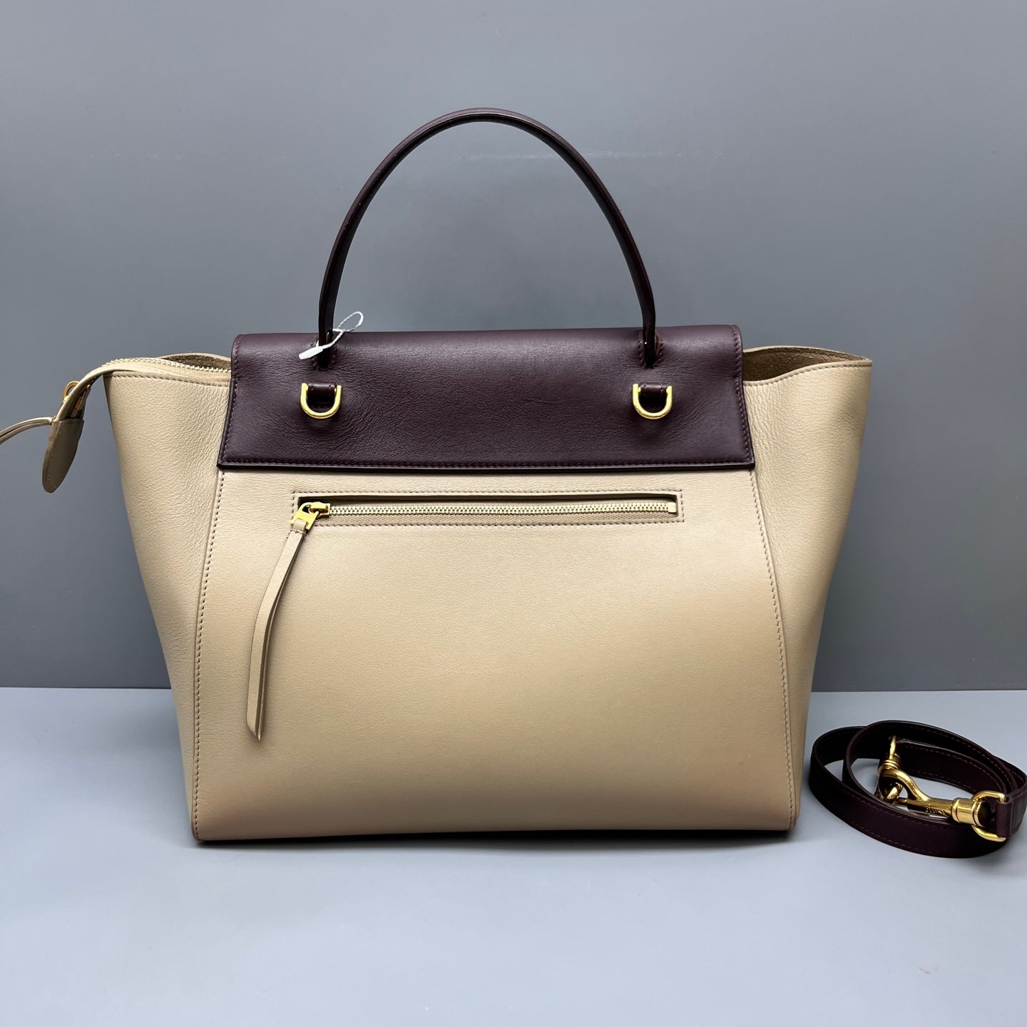 Celine - Belt Bag Medium - Grained Calfskin Leather - Multicolour (Beige, Burgundy, Navy) - (medium)