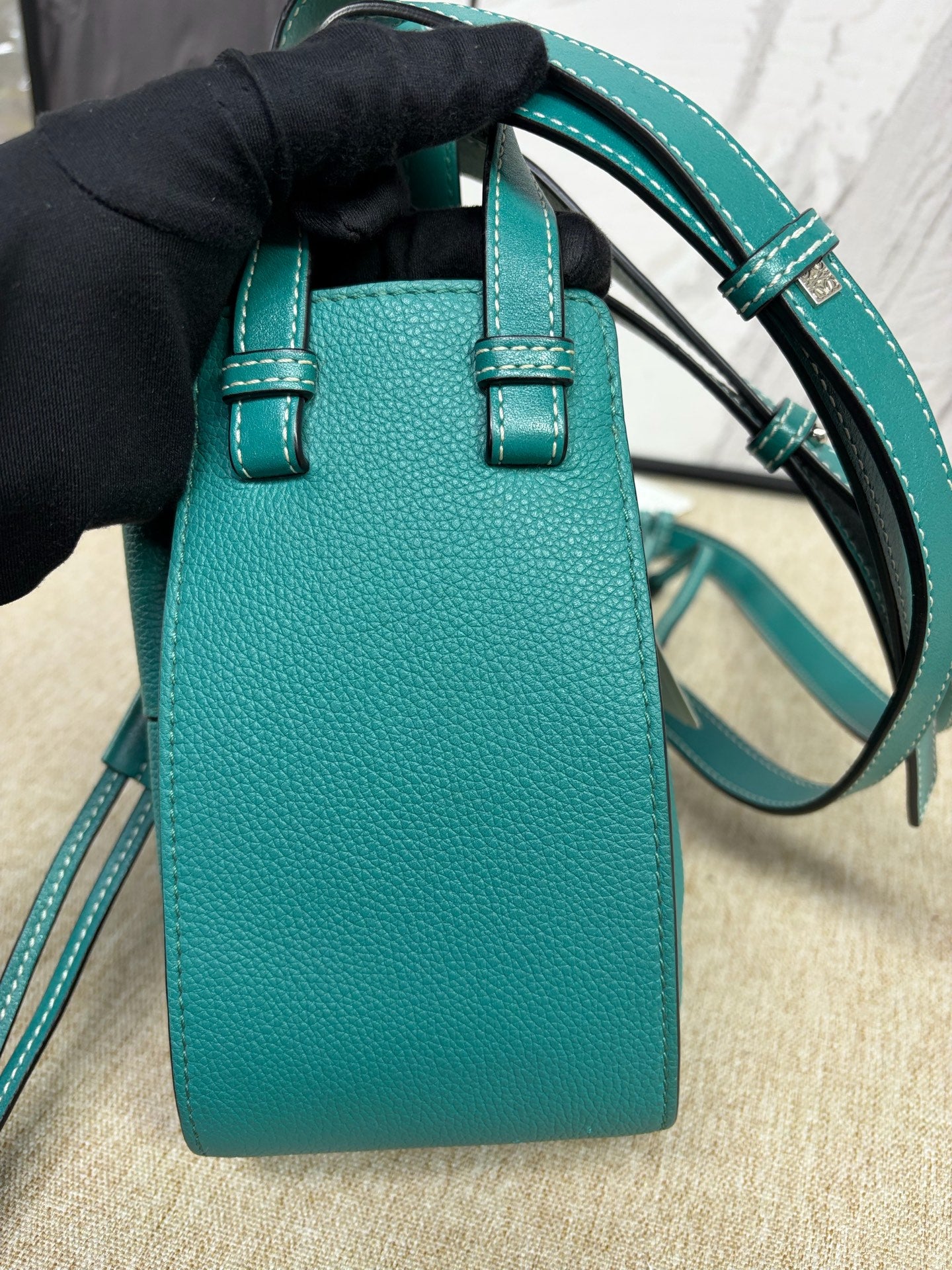 Loewe - Mini Hammock Bag - Grained calfskin leather - Green - (mini)