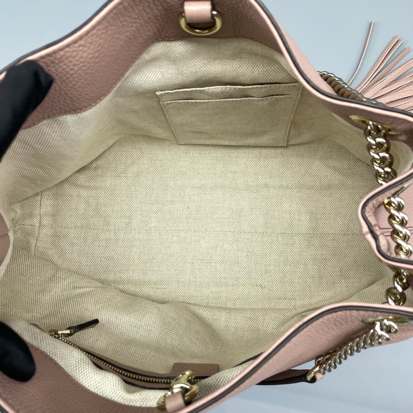 Gucci - Soho Chain Shoulder Bag - Grained leather - Pink - (medium)