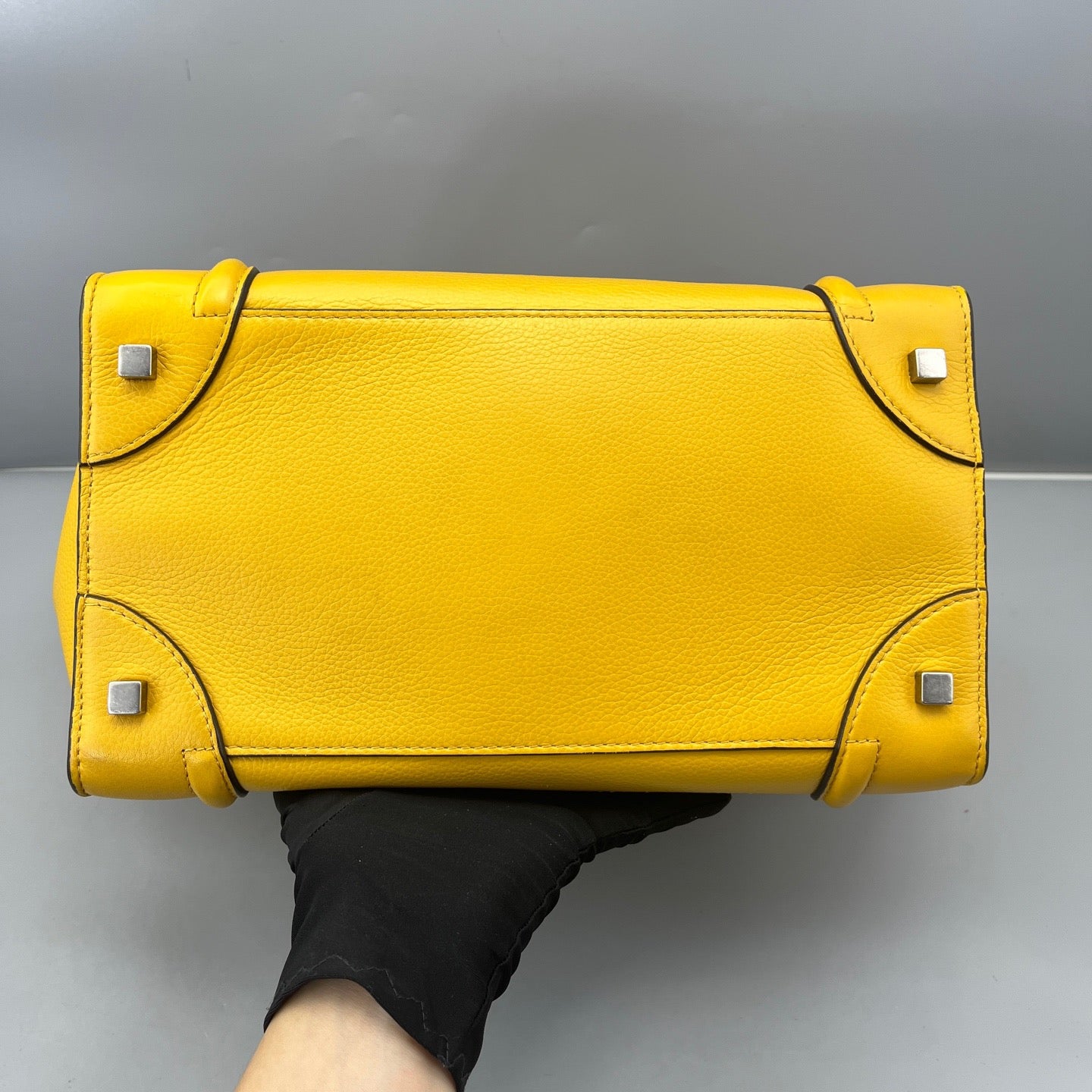 Celine - Luggage Mini - Grained calfskin leather - Yellow - (Mini)