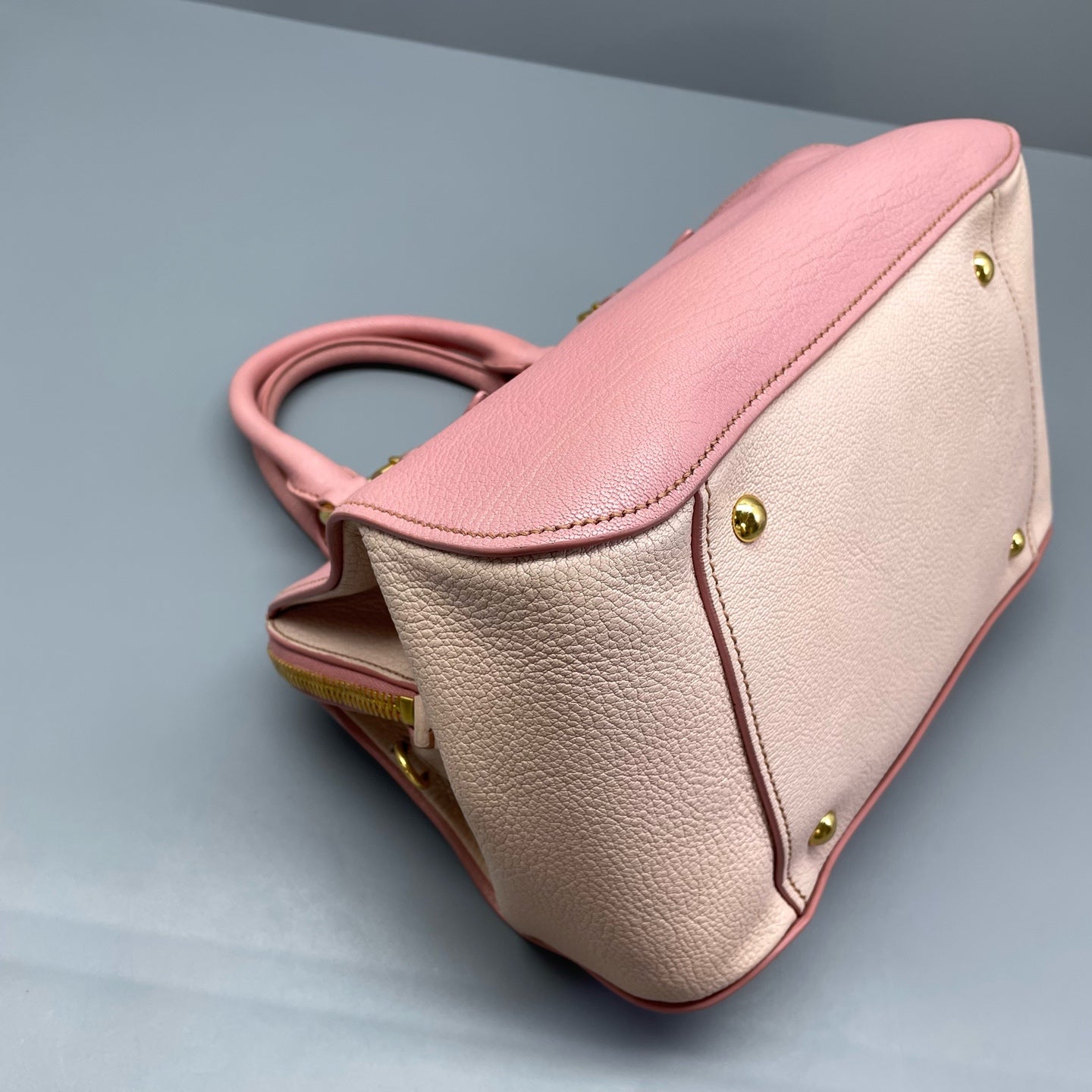 Miu Miu - Vitello Lux Satchel - Grained leather - Pink - (medium)