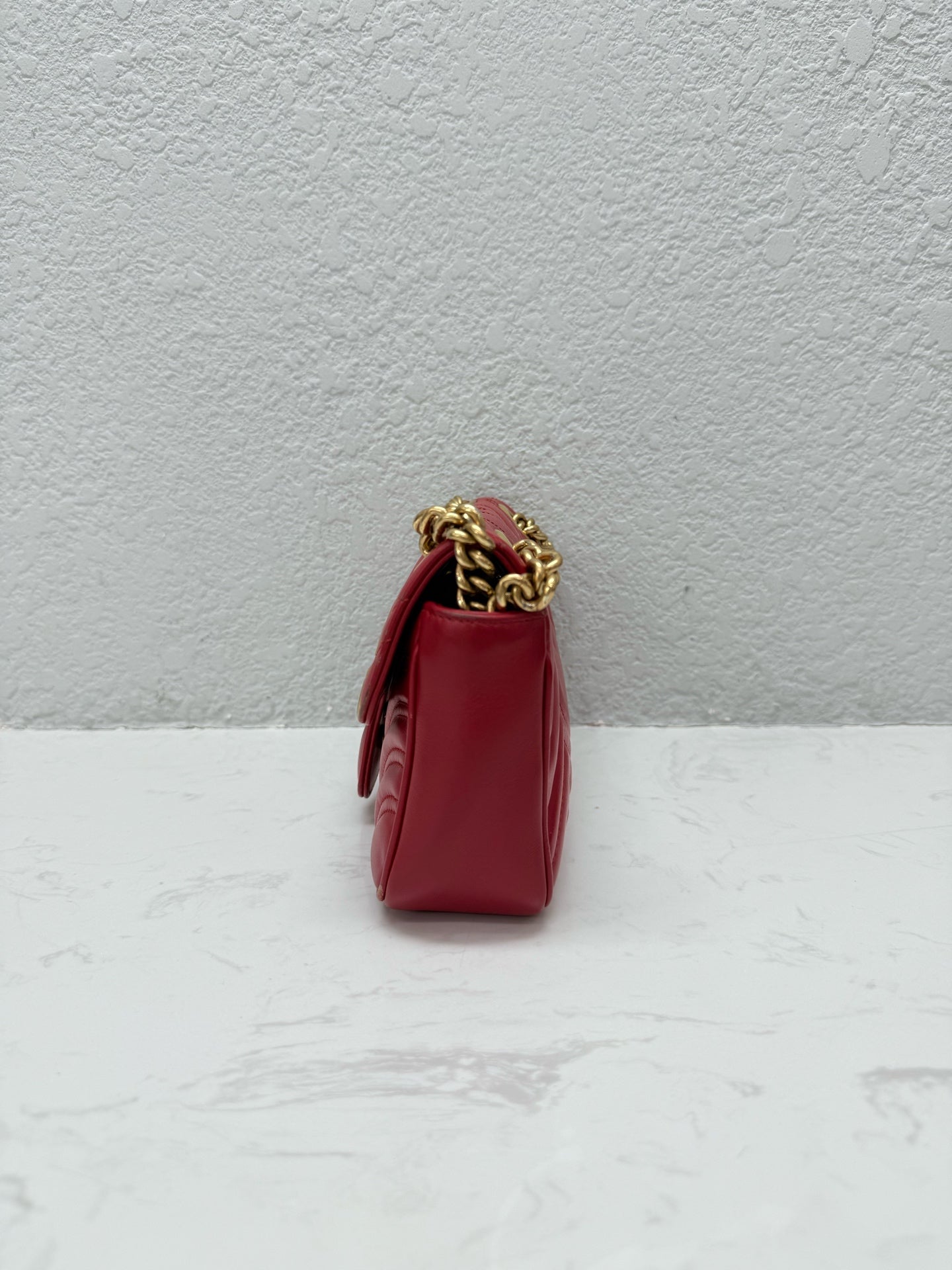 Gucci - GG Marmont Mini - Matelassé leather - Red - (Mini)