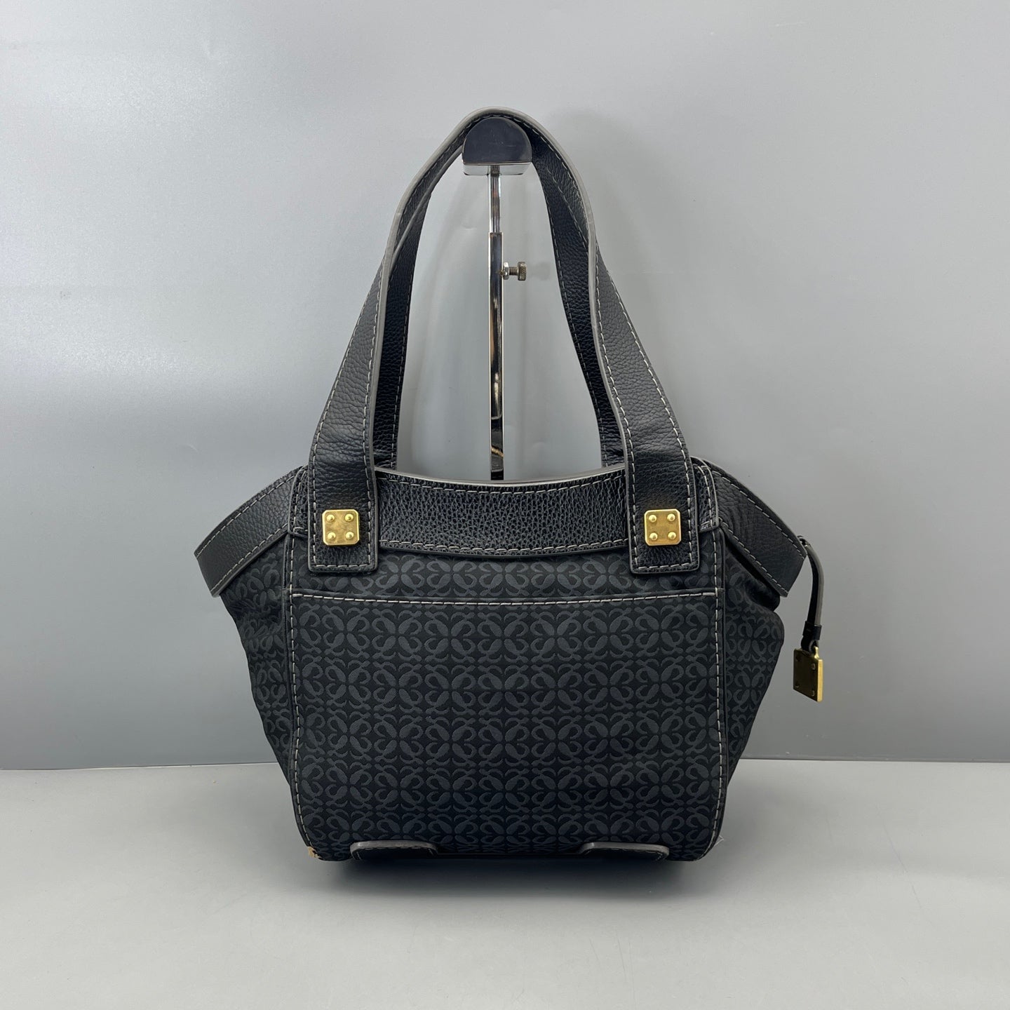 Loewe - Anagram Tote Bag - Coated canvas with pebbled leather trim - Black - (medium)