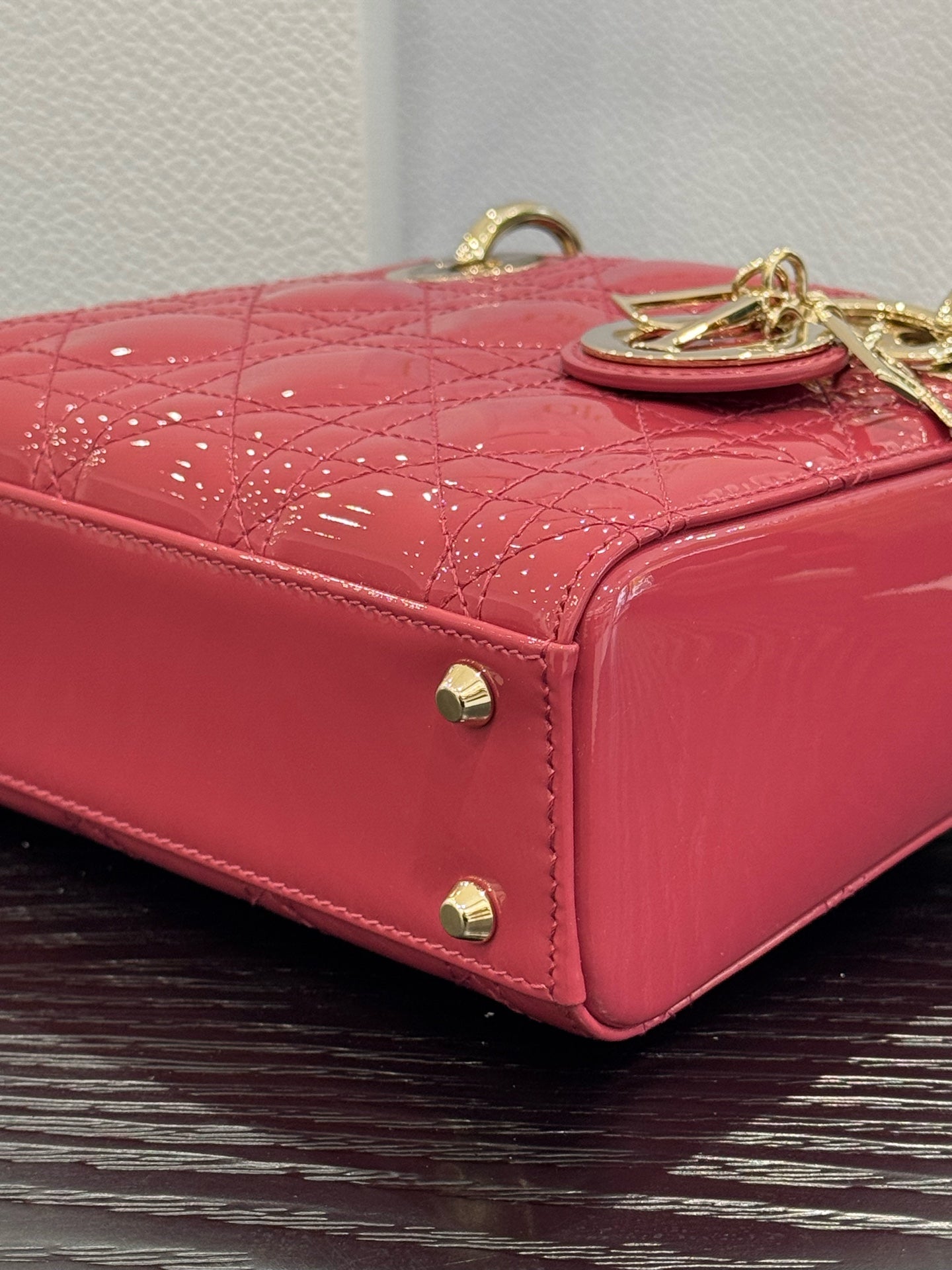 Dior - Lady Dior Mini - Patent leather - Pink - (mini)