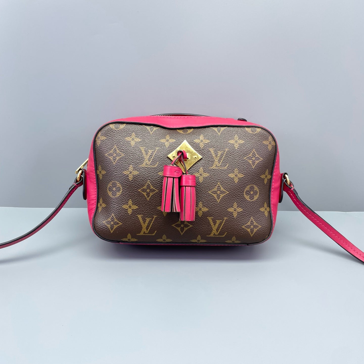Louis Vuitton - Tassel Camera Bag - Monogram coated canvas with fuchsia leather trim - Multicolour (Brown and Pink) - (mini)