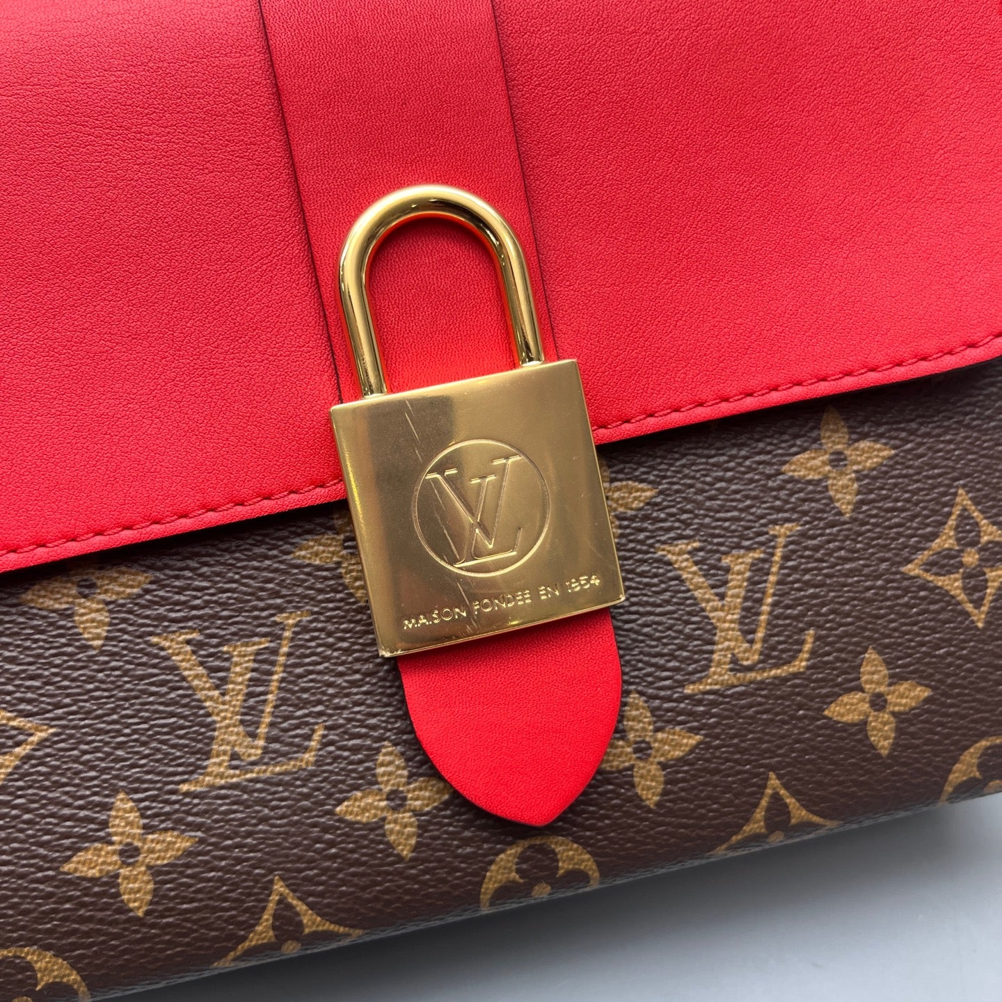 Louis Vuitton - Locky BB - Monogram canvas and smooth leather - Brown and Red - (mini)