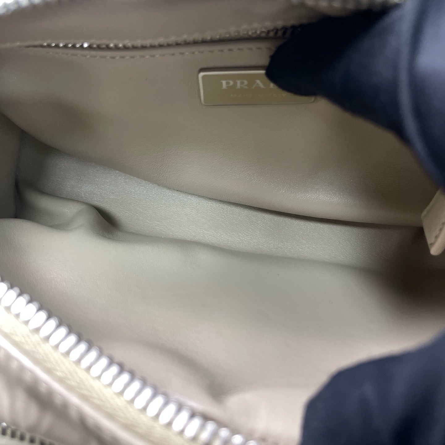 Prada - Runway Crossbody Bag - Lambskin leather - Beige - (mini)