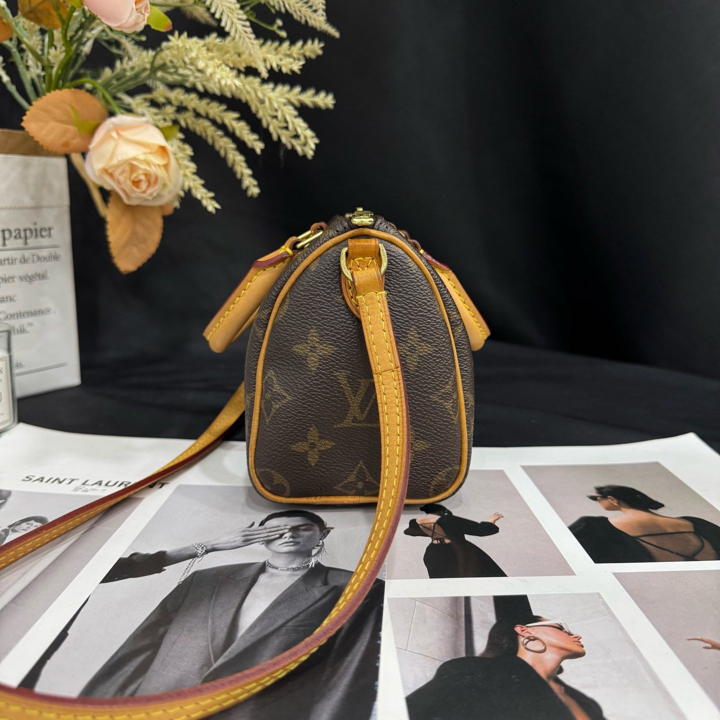 Louis Vuitton - Speedy Nano - Monogram coated canvas with Vachetta leather trim - Brown - (mini)