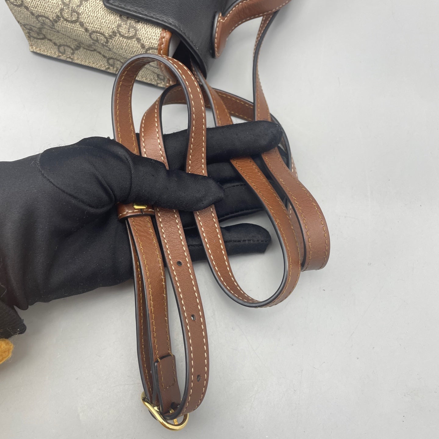 Gucci - Moonlight Box Mini Top Handle Bag - GG Supreme canvas and Leather - Beige, Black and Brown - (mini)