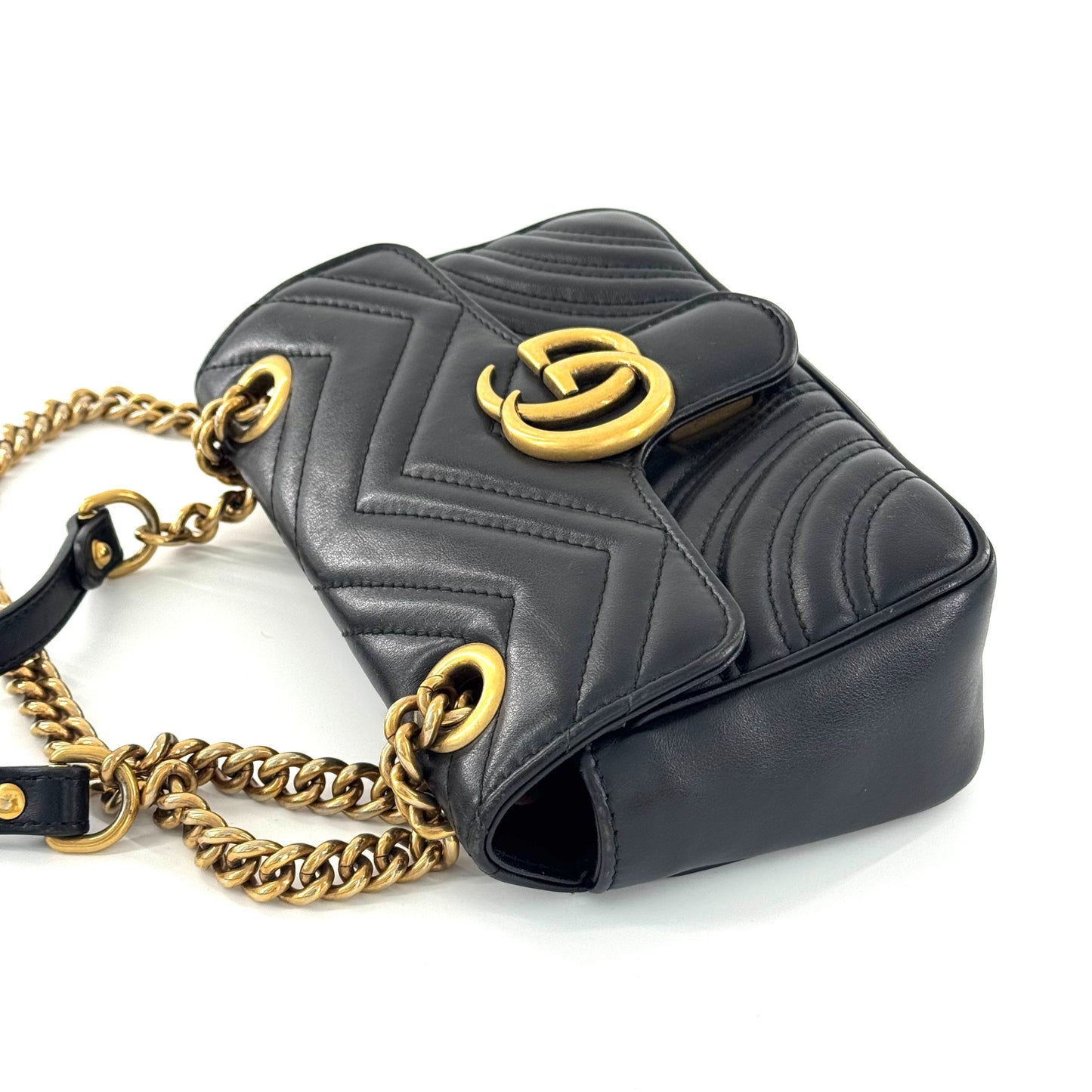 Gucci - GG Marmont Matelassé Mini Bag - Leather - Black - (Mini)