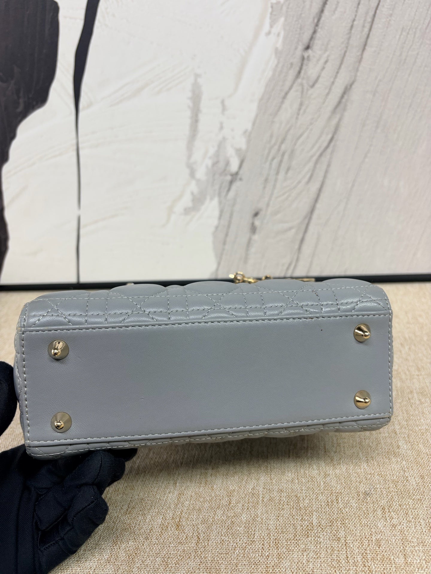 Dior - Lady Dior Mini - Lambskin leather - Grey - (Small)
