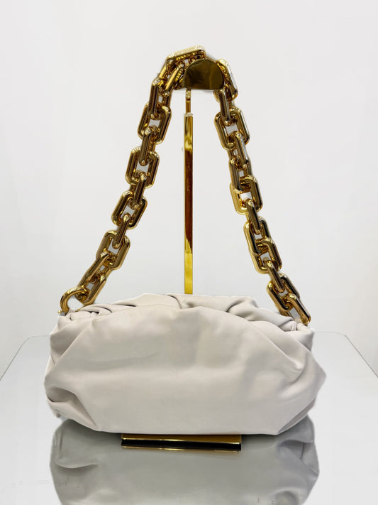 Bottega Veneta - The Chain Pouch - Leather - White - (medium)