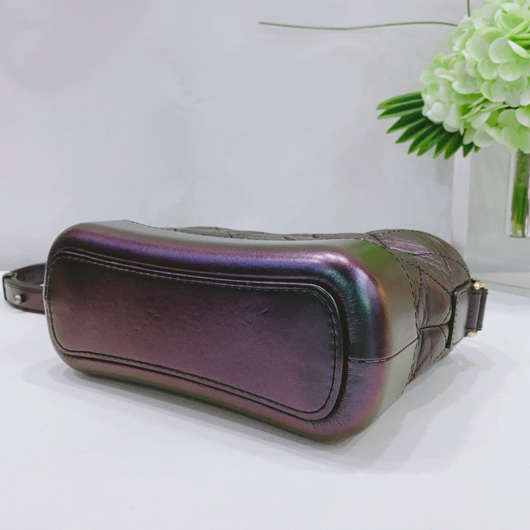 Chanel - Gabrielle Hobo Bag (Small) - Aged calfskin and iridescent calfskin leather - Black with iridescent sheen - (Small)
