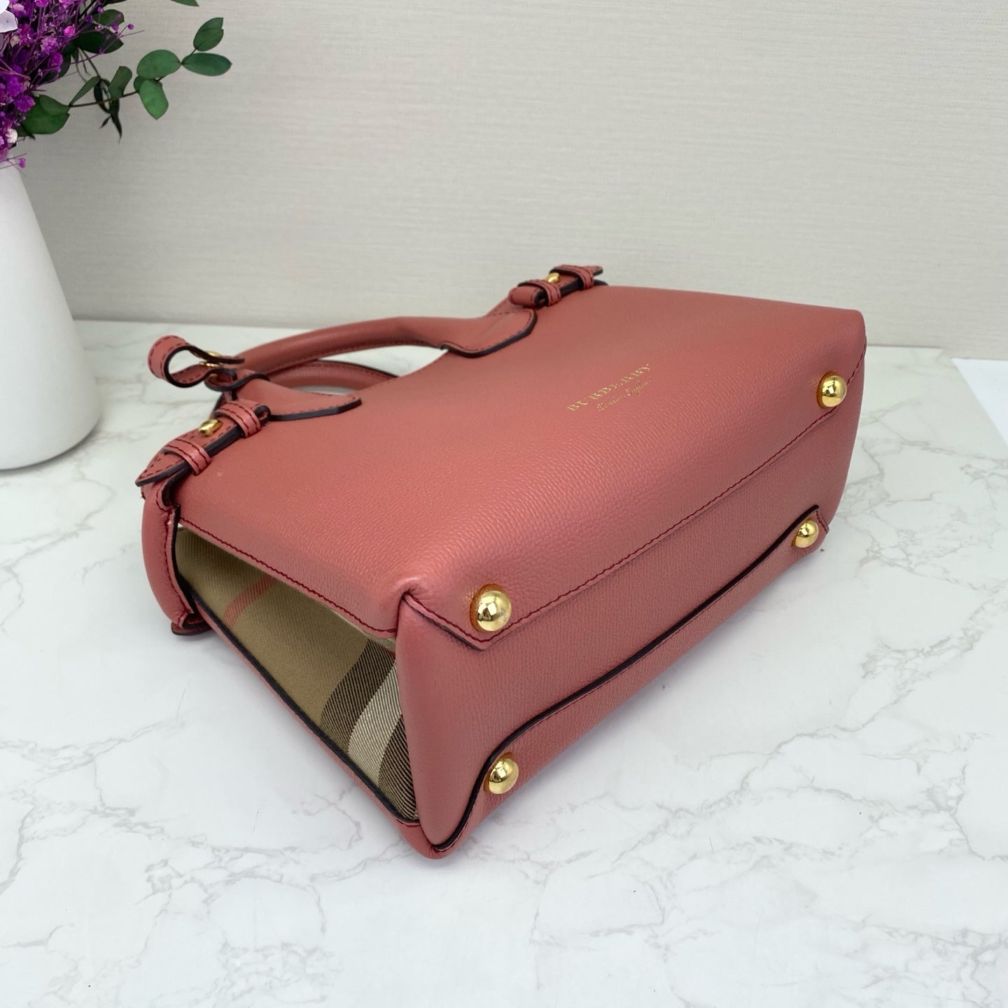 Burberry - Banner - Leather - Pink - (small)