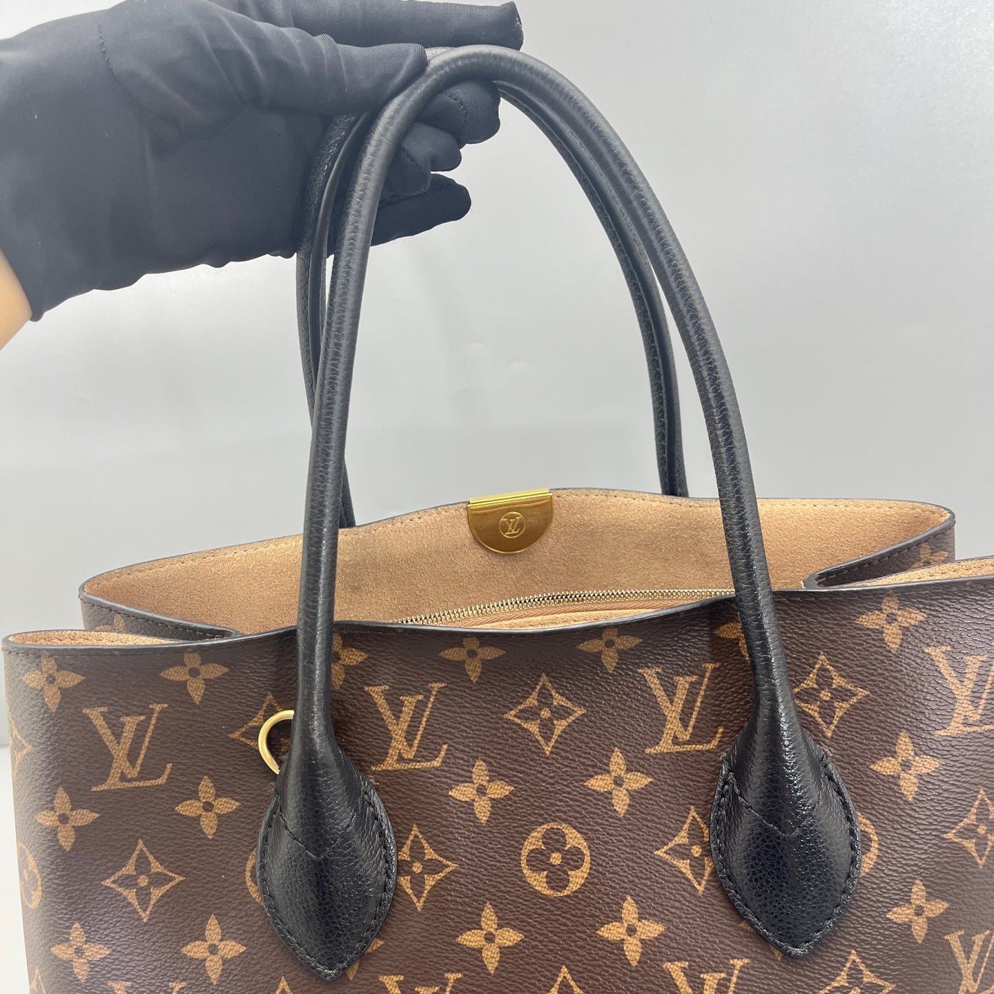 Louis Vuitton - Flandrin Tote - Monogram coated canvas with grained leather - Brown and Black - (Medium)