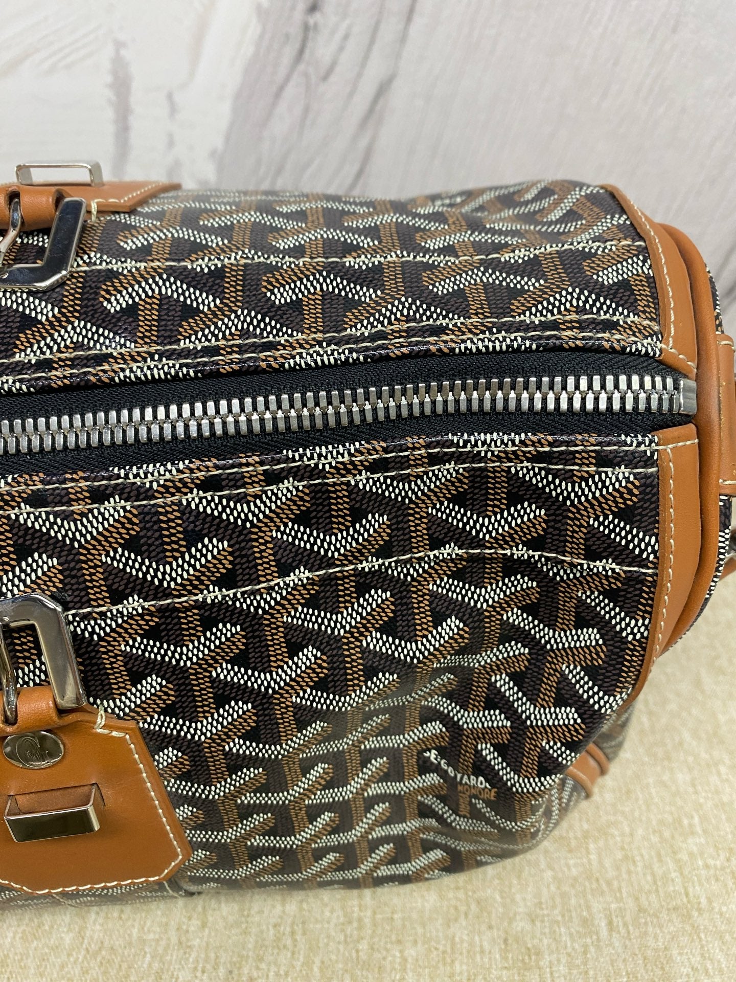 Goyard - Boston 50 - Goyardine coated canvas with leather trim - Brown - (Large)