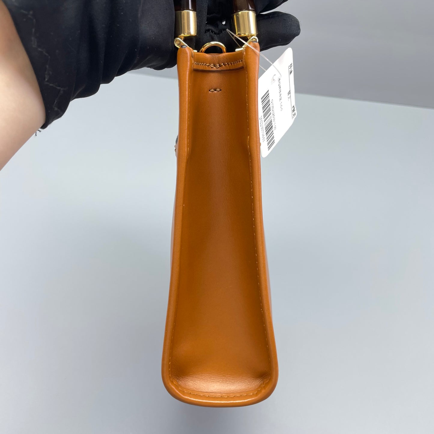Fendi - Mini Sunshine Shopper Tote - Smooth calfskin leather with resin handles - Caramel Brown - (mini)