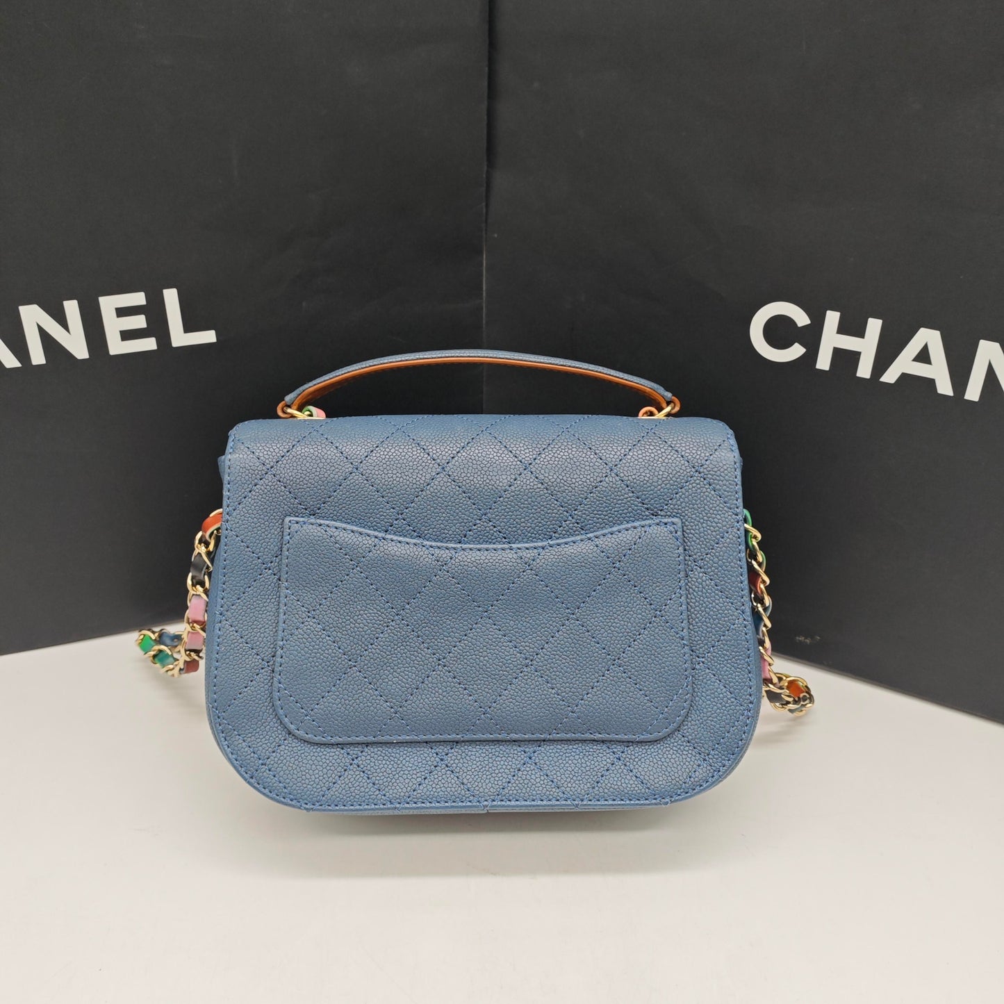 Chanel - Cuba Messenger Bag - Caviar leather - Blue - (Small)