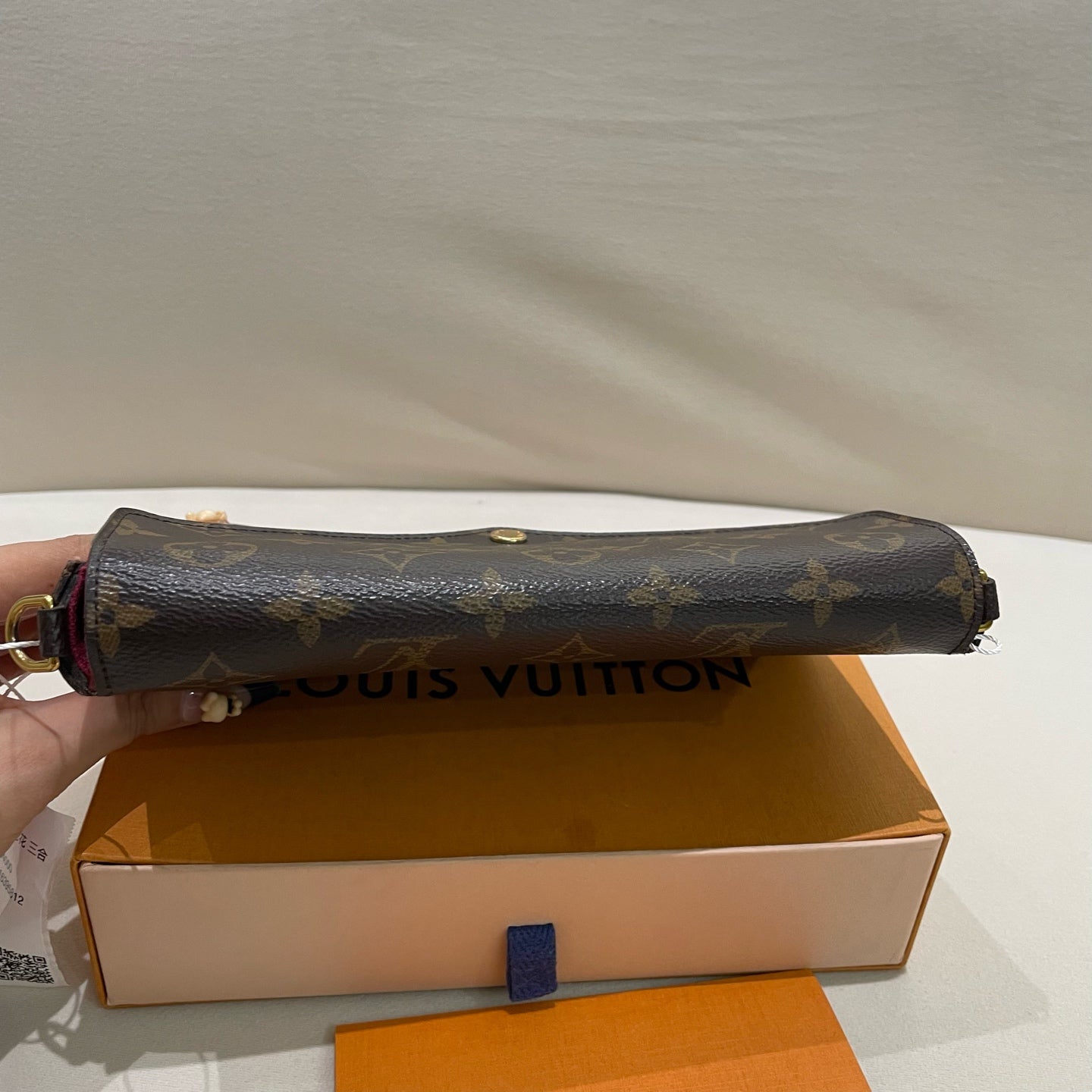 Louis Vuitton - Pochette Félicie - Monogram coated canvas with grained leather trim and interior - Brown - (mini)