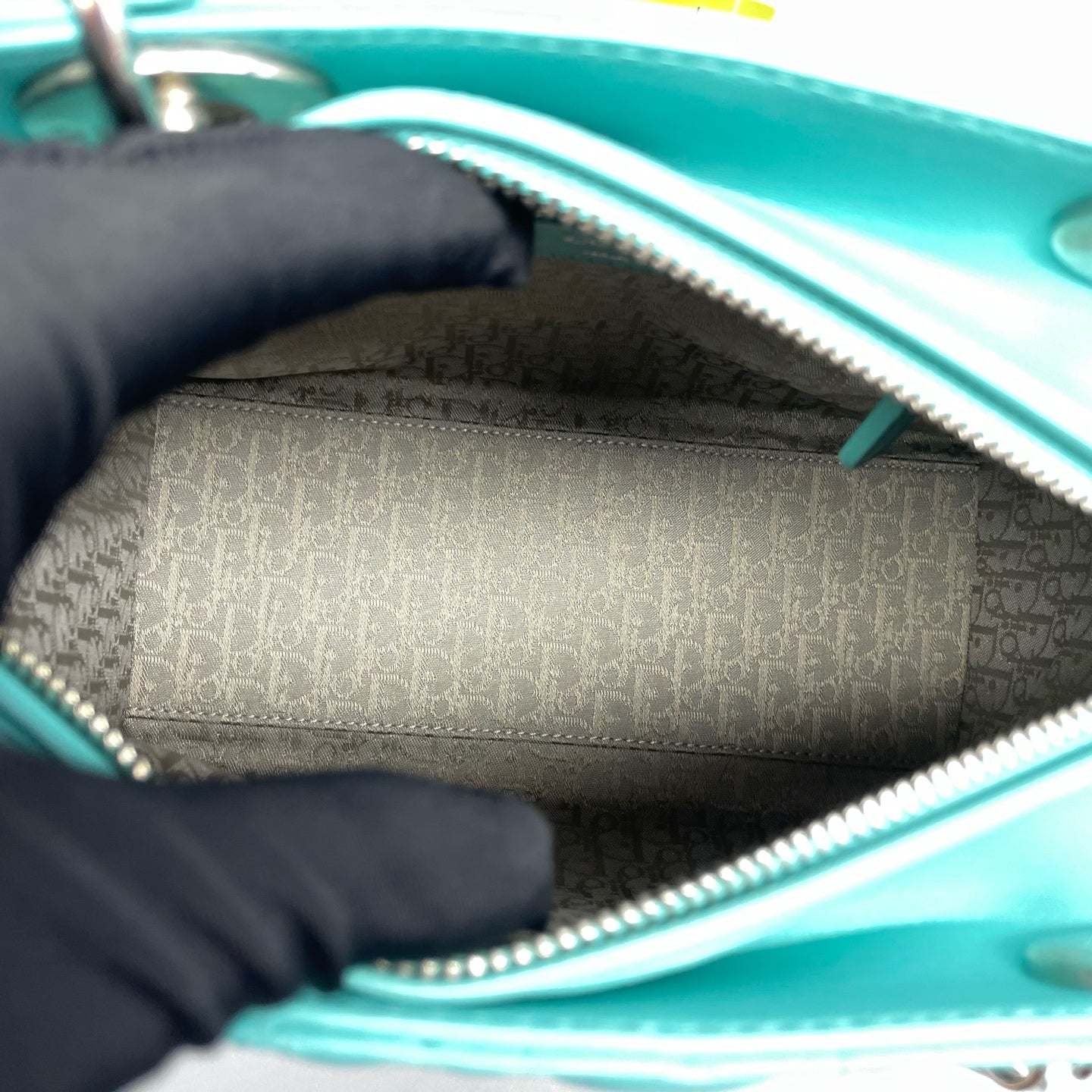 Dior - Lady Dior - Lambskin leather - Aqua Blue with Silver-Tone Hardware - (Medium)