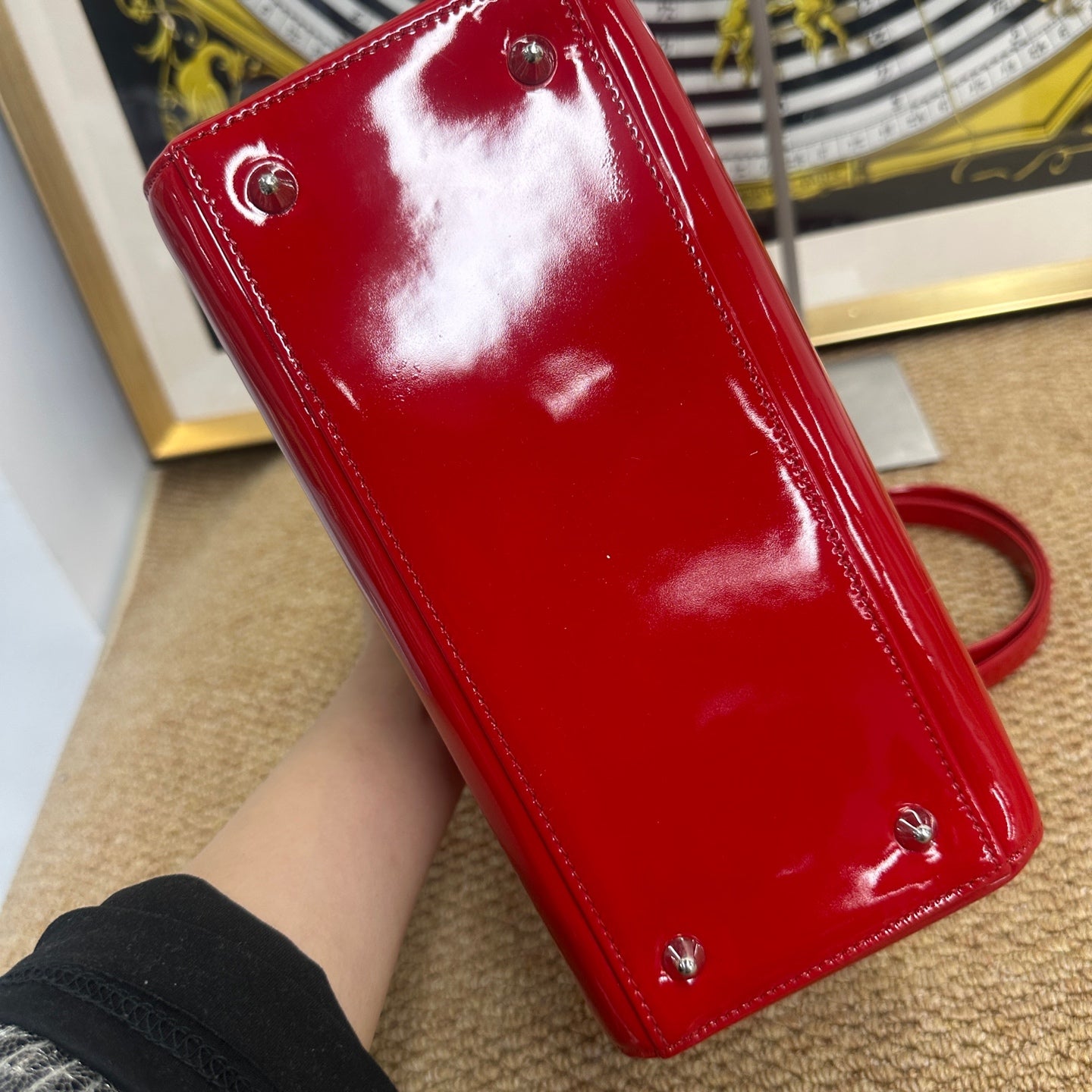 Dior - Lady Dior - Patent leather - Red - (medium)