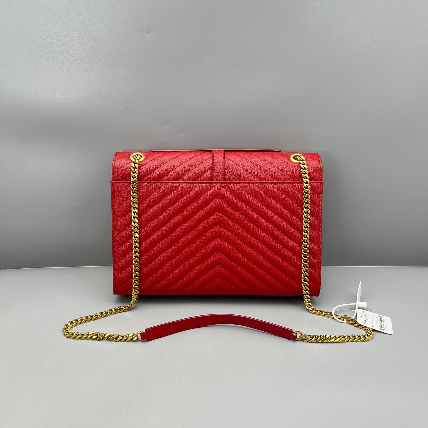 Saint Laurent - Envelope Chain Bag - Caviar leather - Red - (Large)