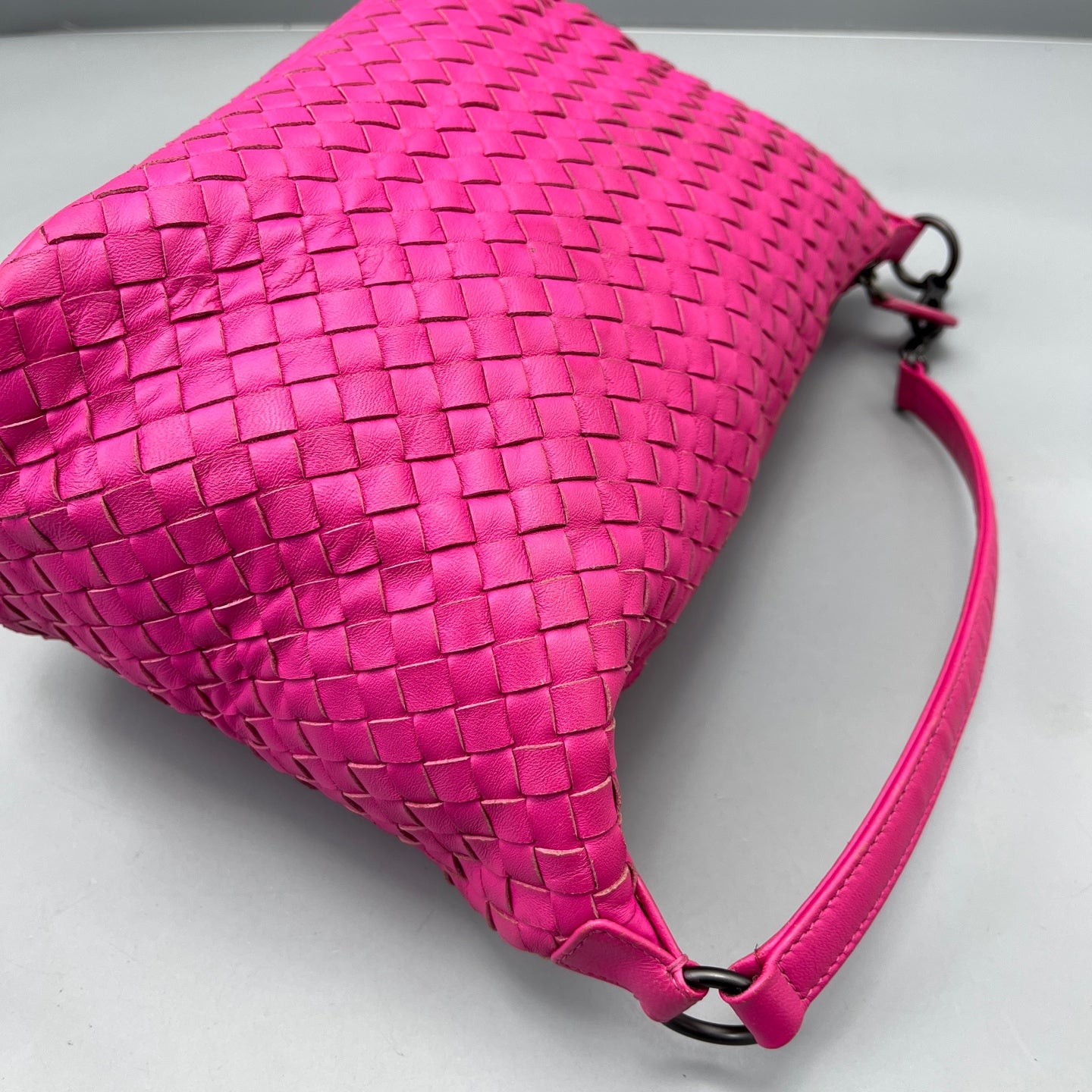 Bottega Veneta - Intrecciato Lunchbox Bag - Nappa leather - Hot Pink - (Small)