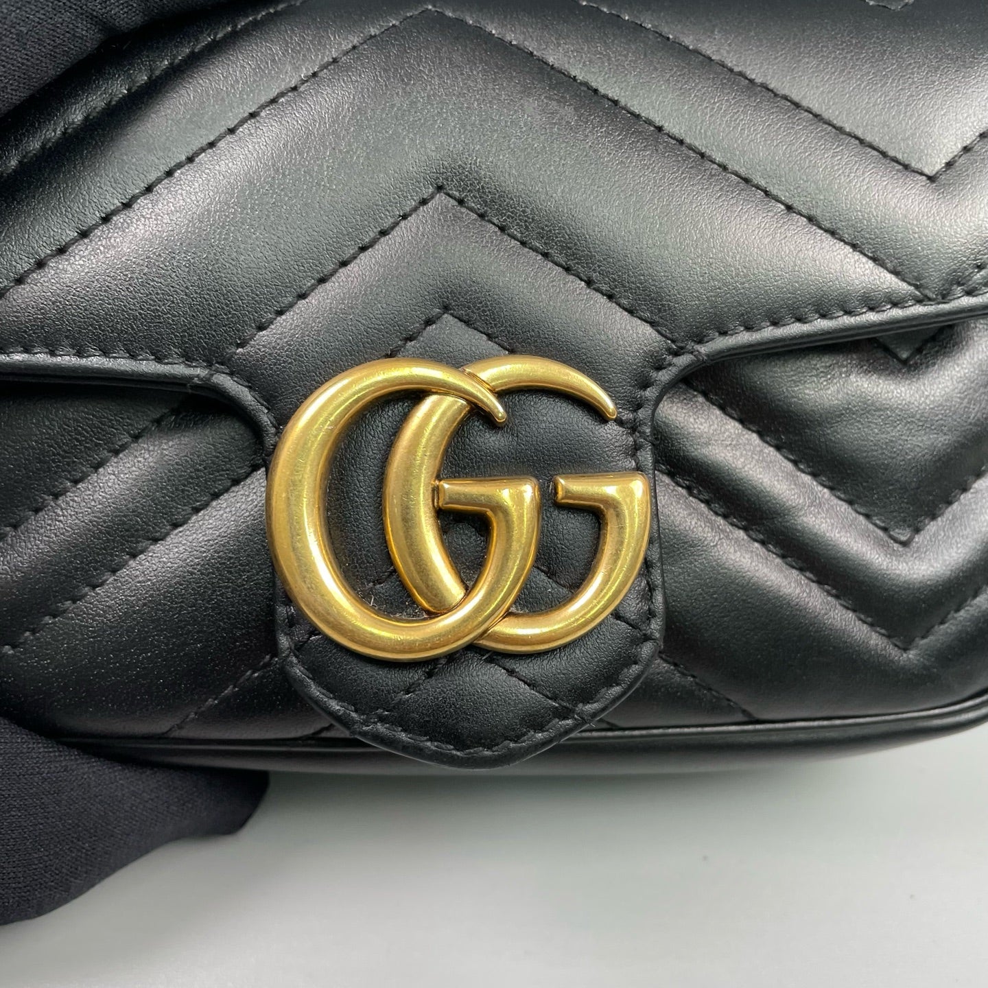 Gucci - GG Marmont Mini Chain Bag - Leather - Black - (mini)