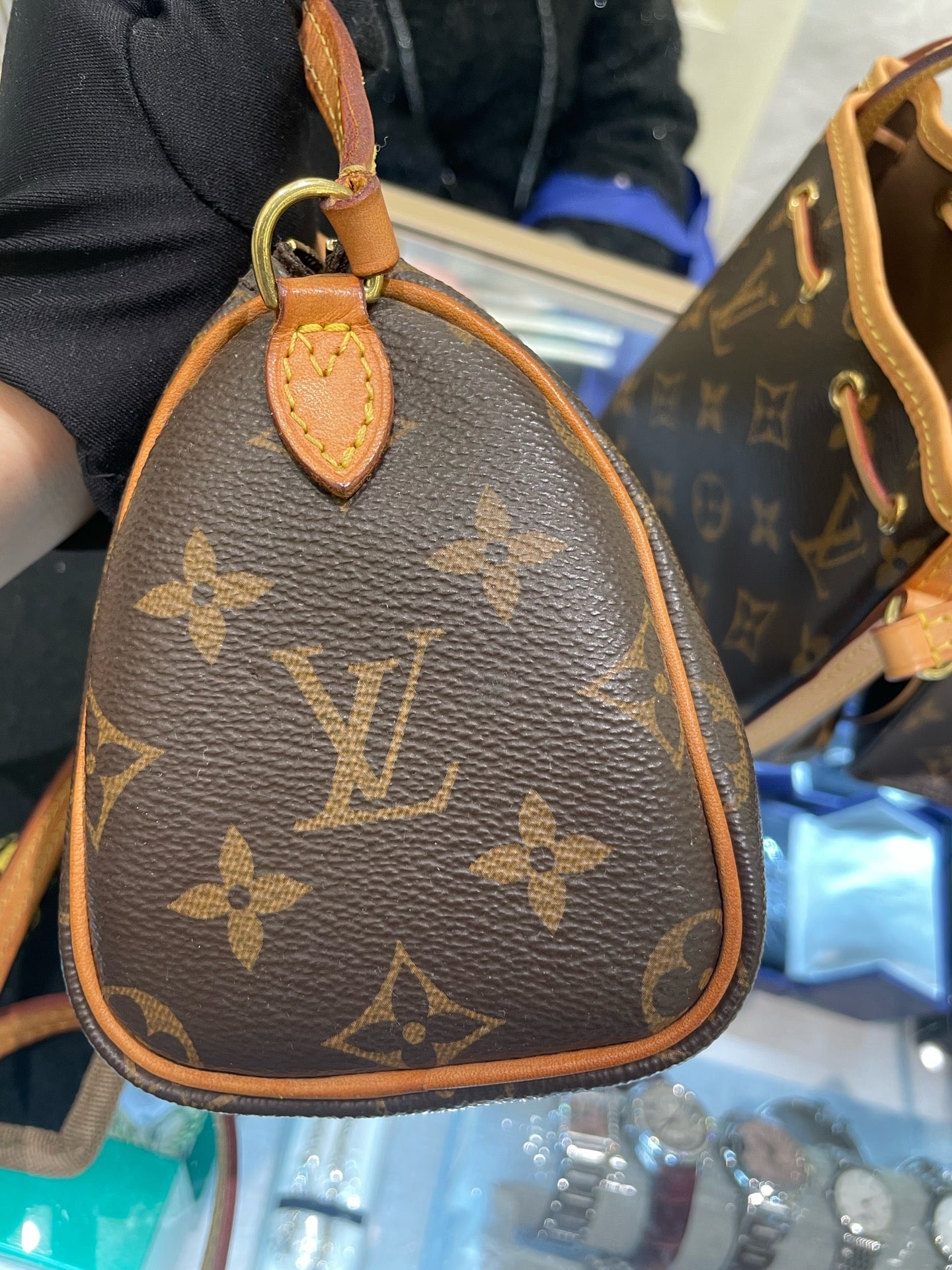 Louis Vuitton - Speedy Nano - Monogram coated canvas with natural cowhide leather trim - Brown - (mini)