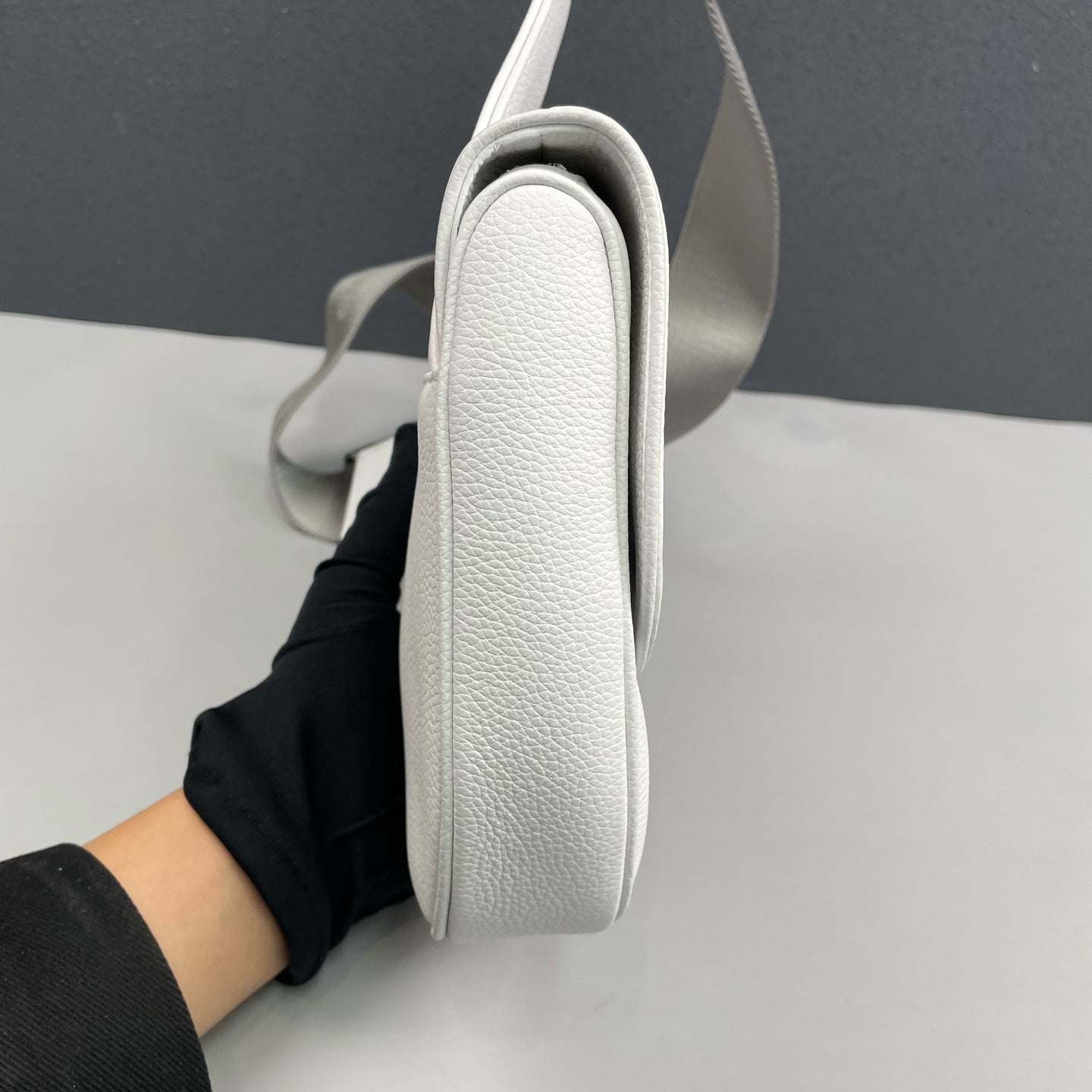 Dior - Saddle Bag - Grained leather - White - (small)