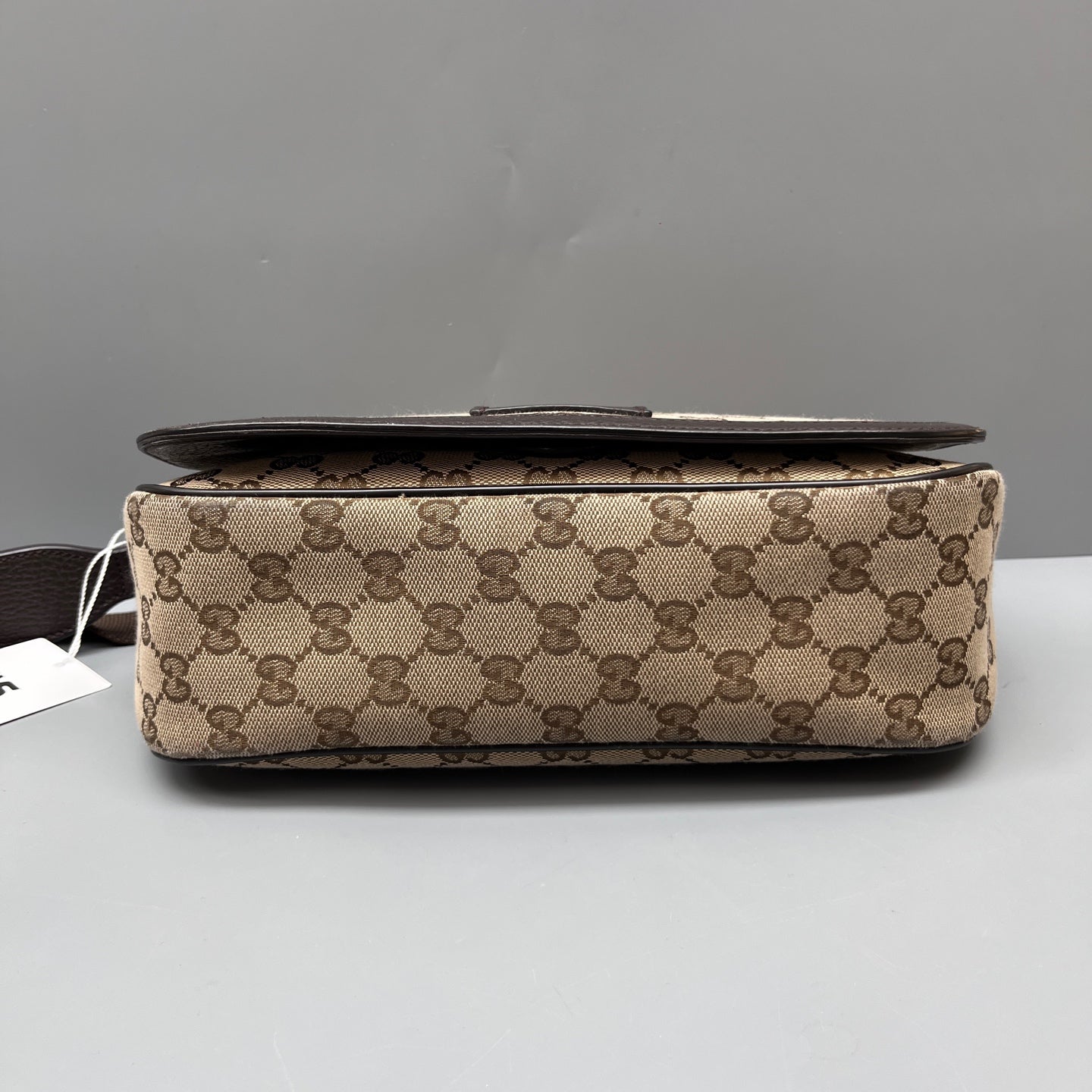 Gucci - GG Monogram Canvas Messenger Bag - Canvas and Leather - Beige and Brown - (Medium)