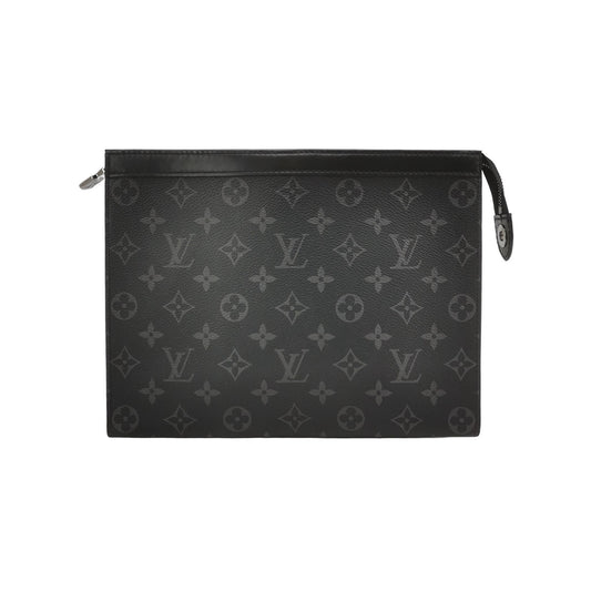 Louis Vuitton - Pochette Voyage - Monogram Eclipse canvas with leather trim - Black - (medium)