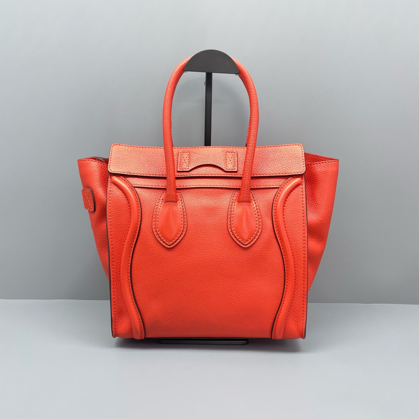 Celine - Luggage Tote - Grained calfskin leather - Orange - (Small)