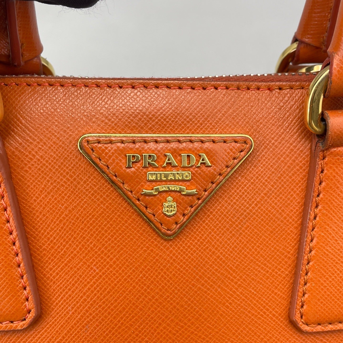 Prada - Saffiano Lux Galleria (Small) - Saffiano leather - Orange - (small)