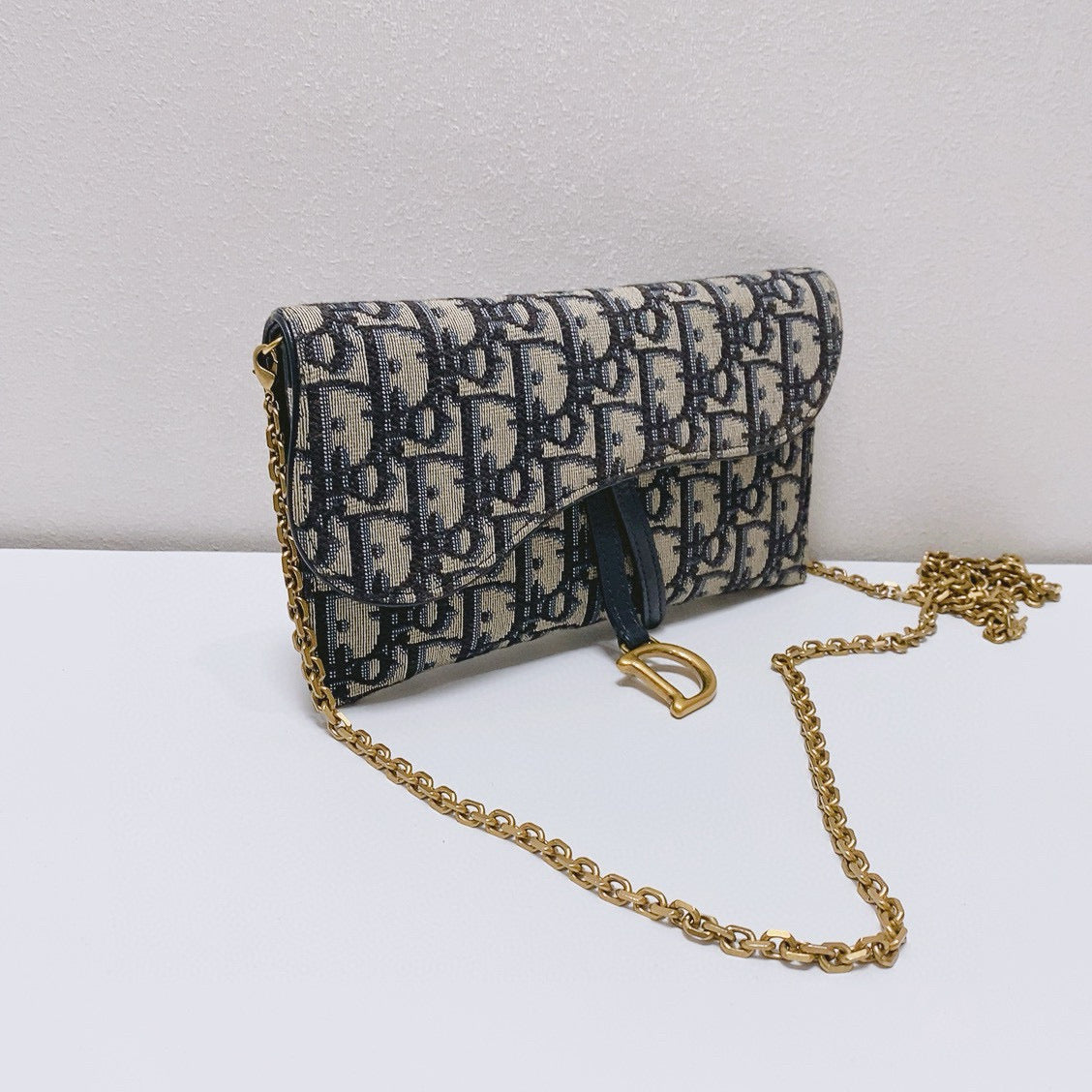 Dior - Oblique Embroidery Wallet On Chain Two-in-One - Embroidered jacquard canvas with leather trim - Multicolour - (mini)