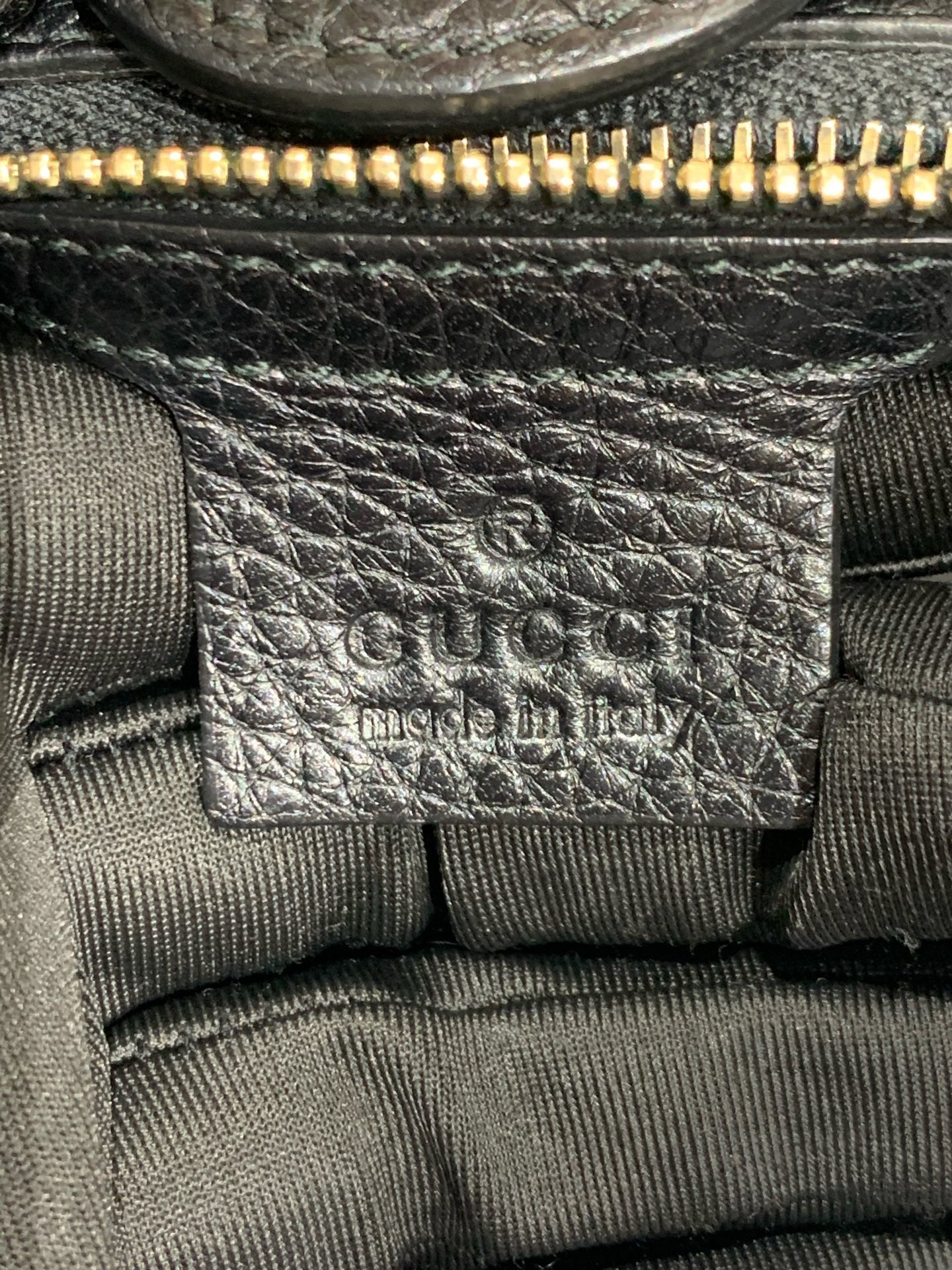 Gucci - Bamboo Tote Bag - Pebbled leather - Black - (Medium)
