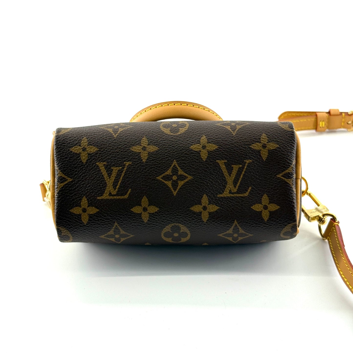 Louis Vuitton - Speedy Nano - Monogram coated canvas with natural Vachetta leather trim - Brown - (mini)