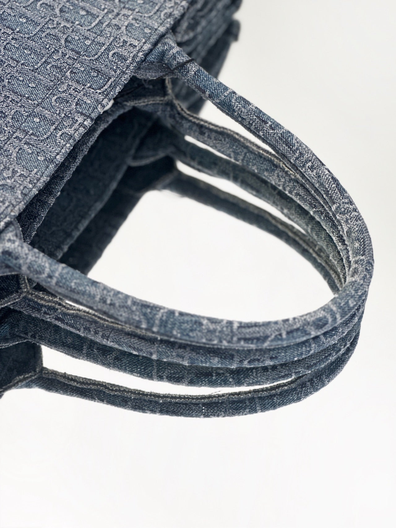 Dior - Book Tote - Denim with embroidery - Blue - (Large)