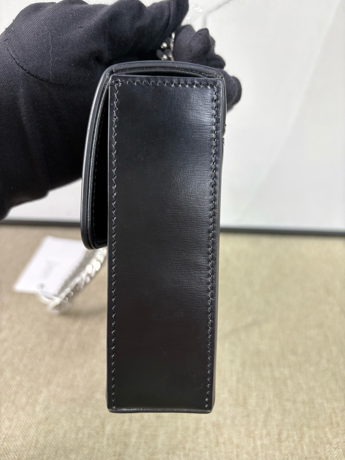 Celine - Triomphe Shoulder Bag - Leather - Black - (mini)