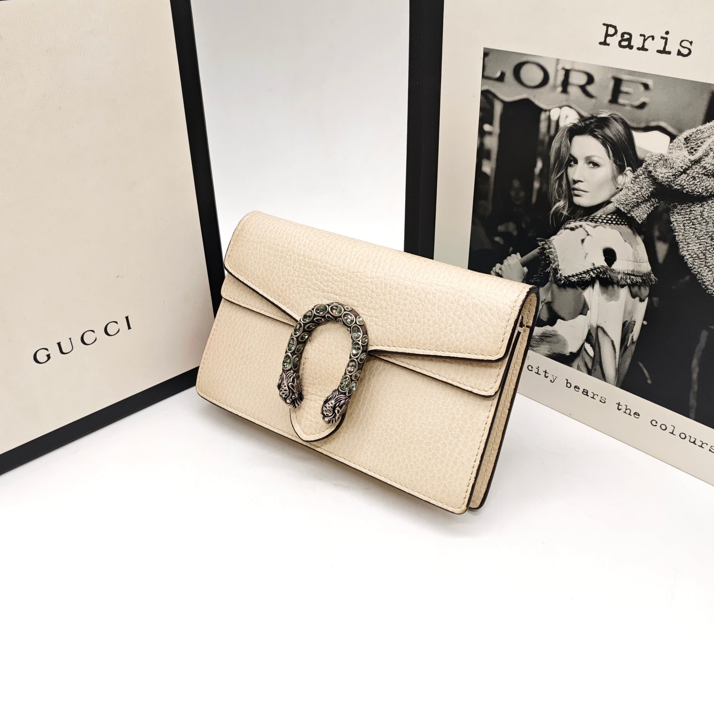 Gucci - Dionysus Super Mini - Grained leather - Off-white - (mini)